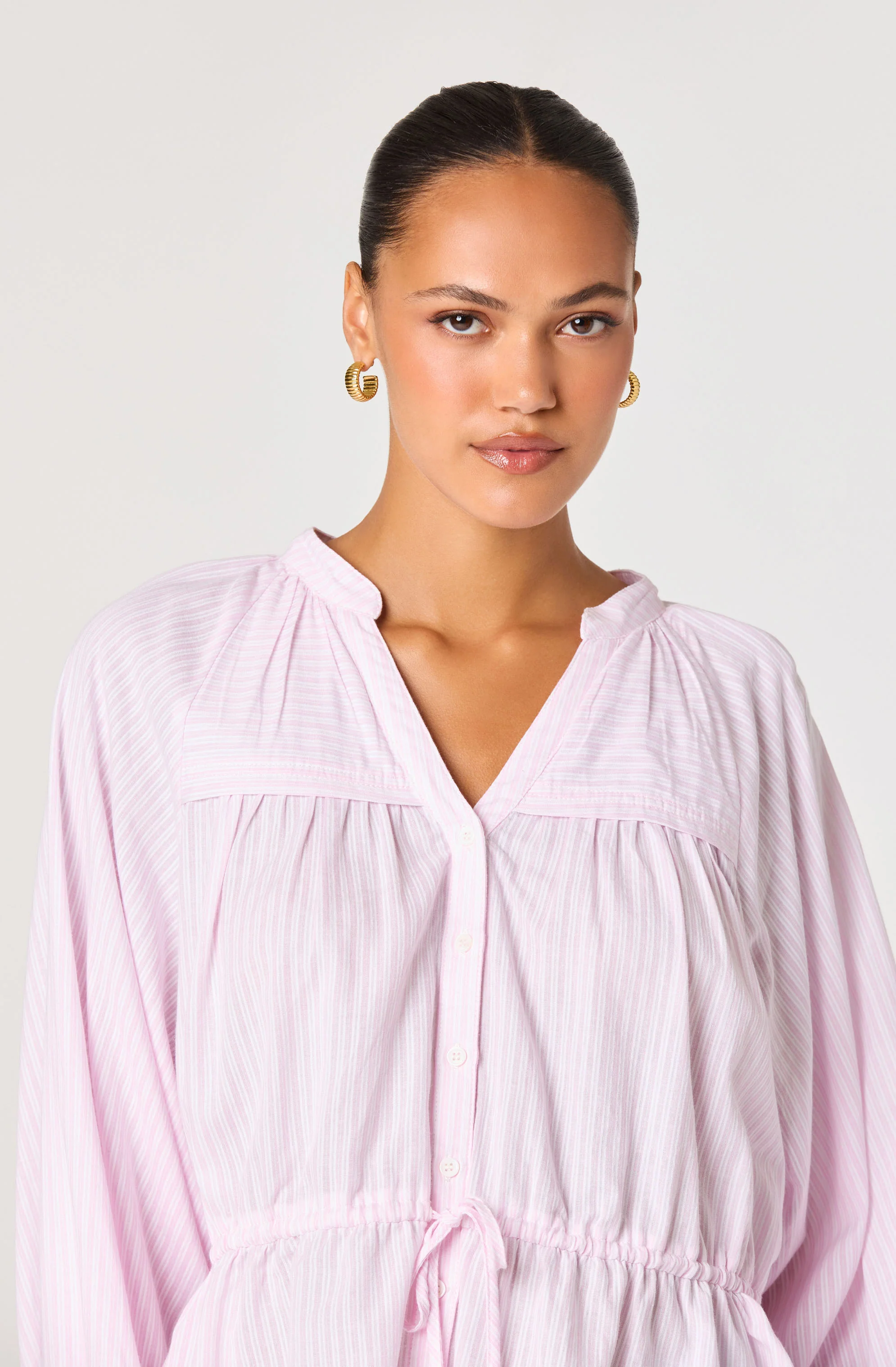Jessalyn Striped Peasant Top - Image 3