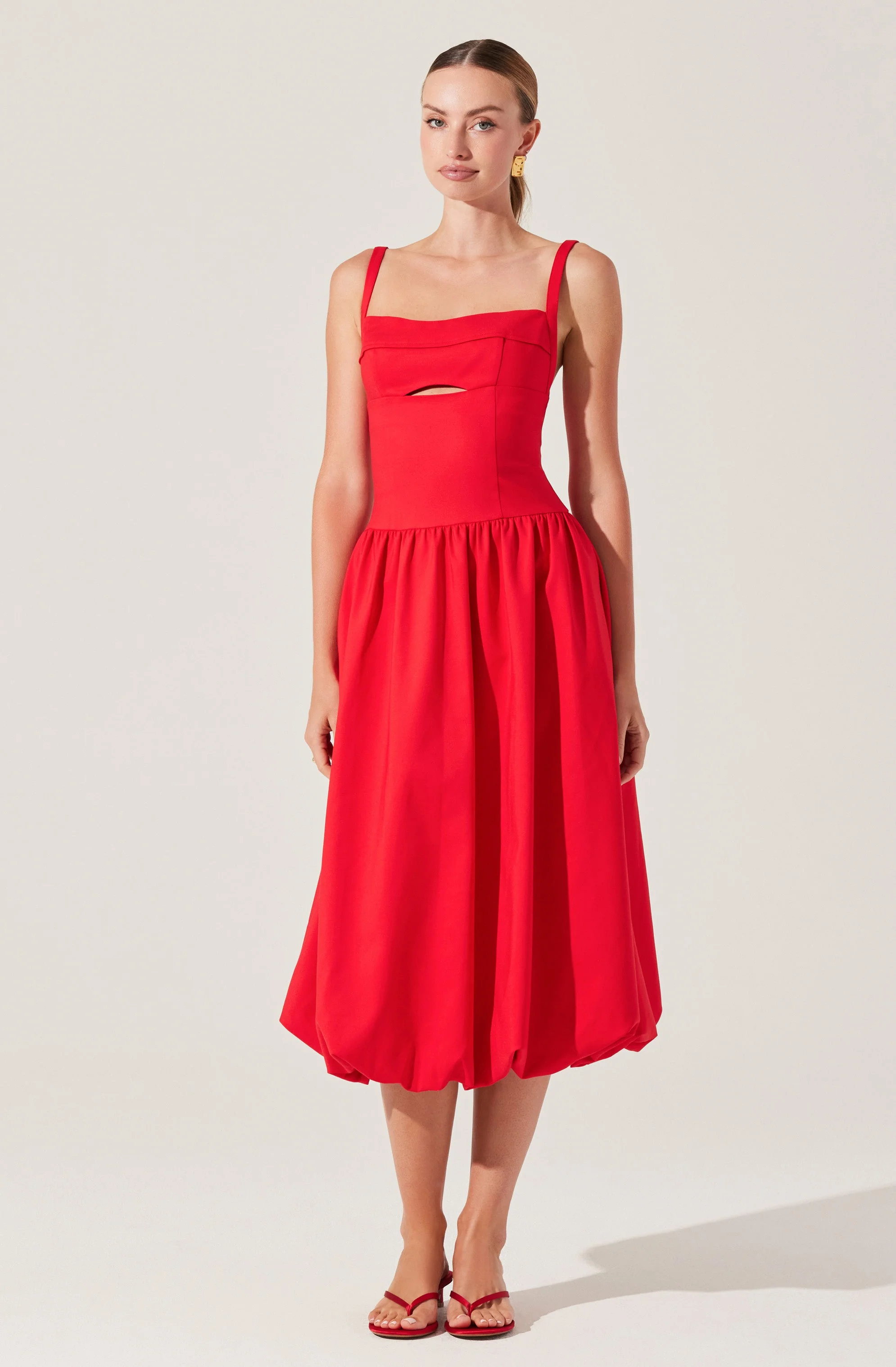 Jevi Sleeveless Bubble Midi Dress - Image 11