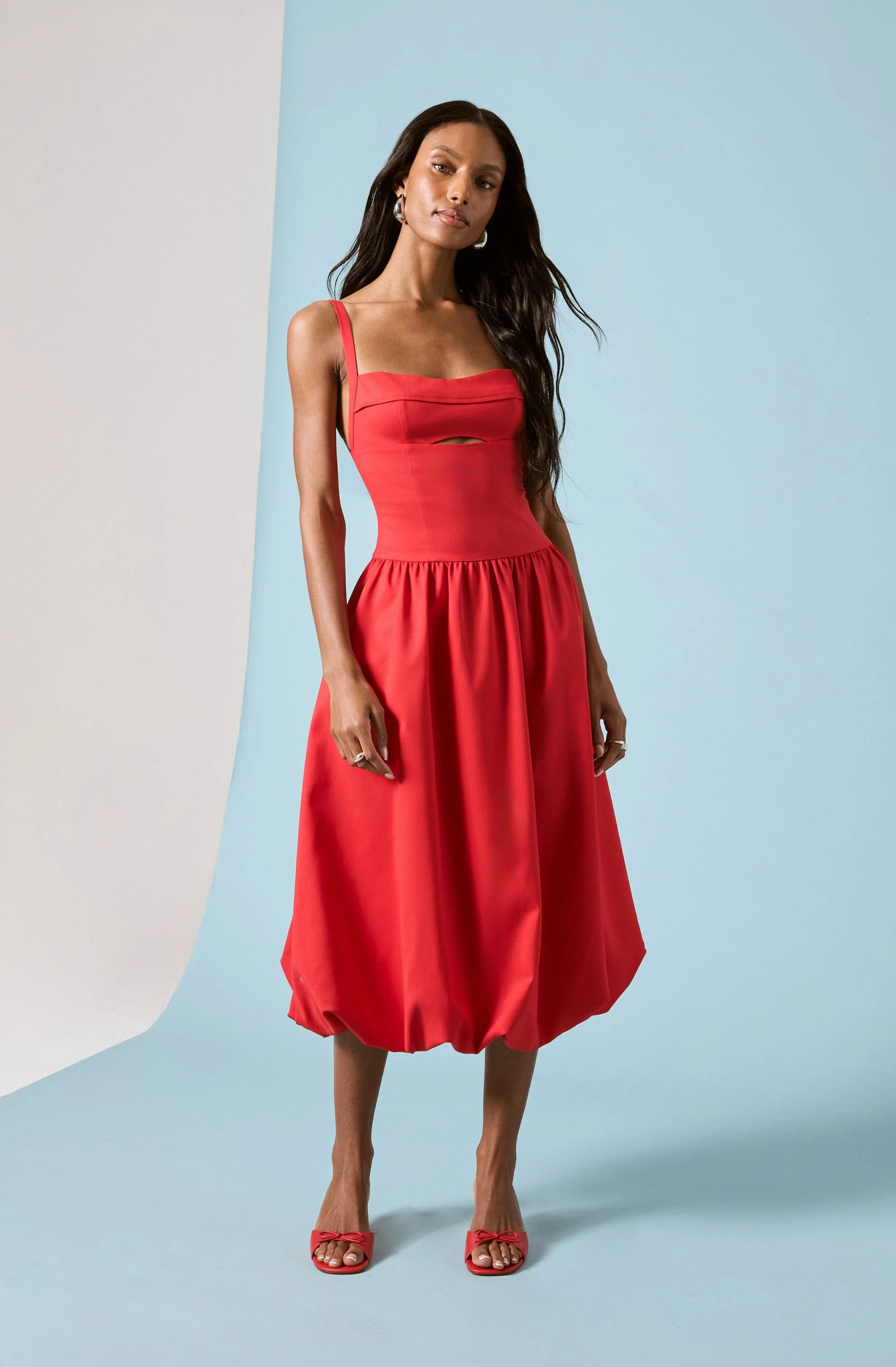 Jevi Sleeveless Bubble Midi Dress - Image 7