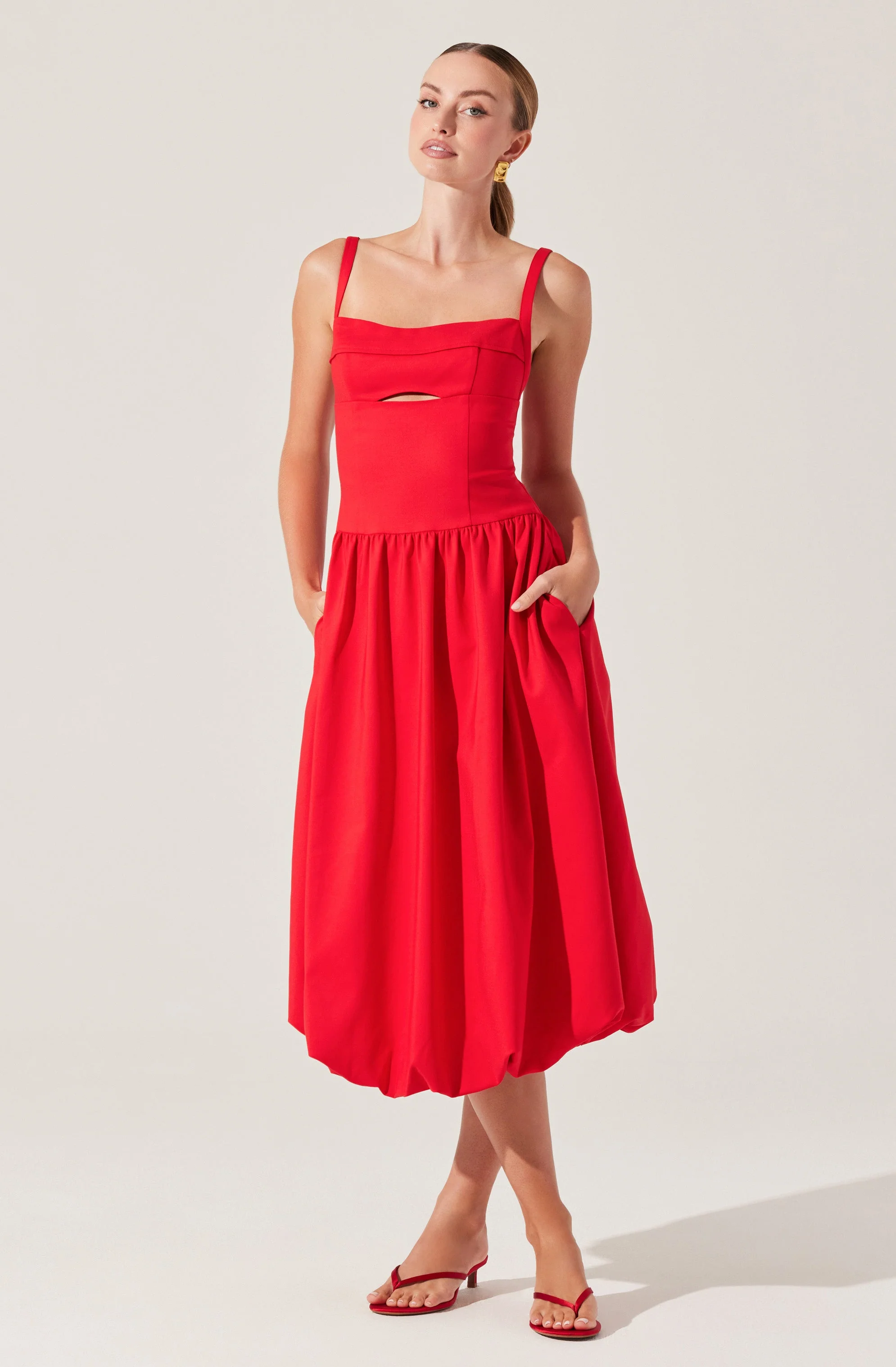 Jevi Sleeveless Bubble Midi Dress - Image 8