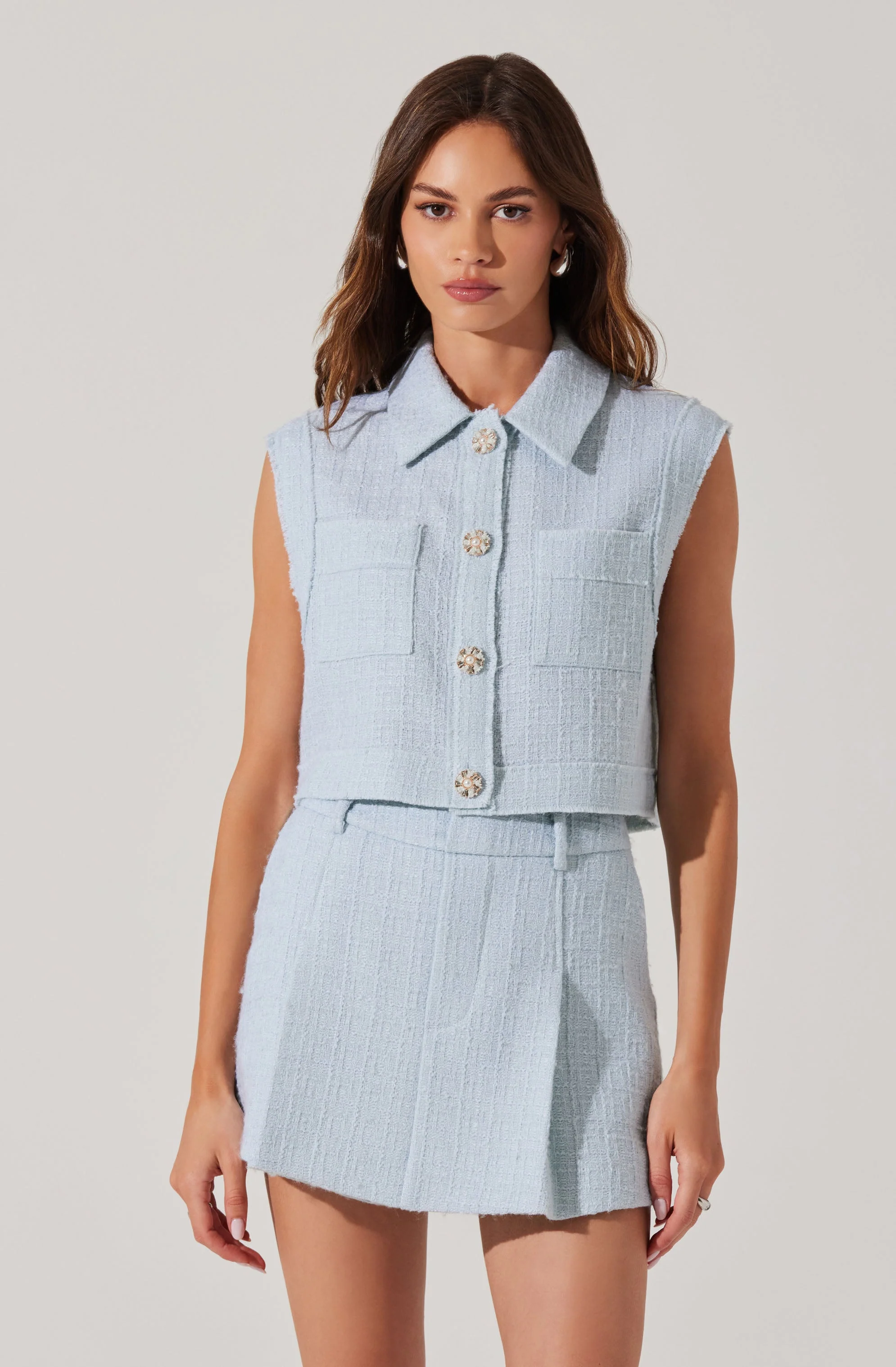 Jhene Tweed Sleeveless Top - Image 3
