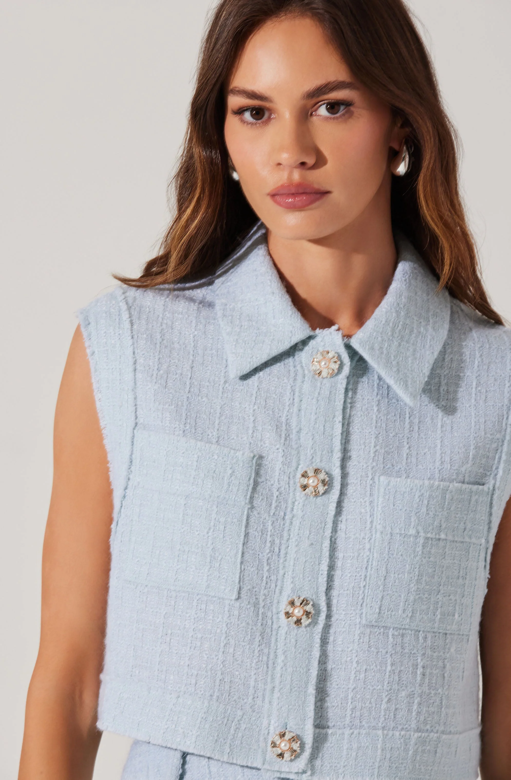 Jhene Tweed Sleeveless Top - Image 6