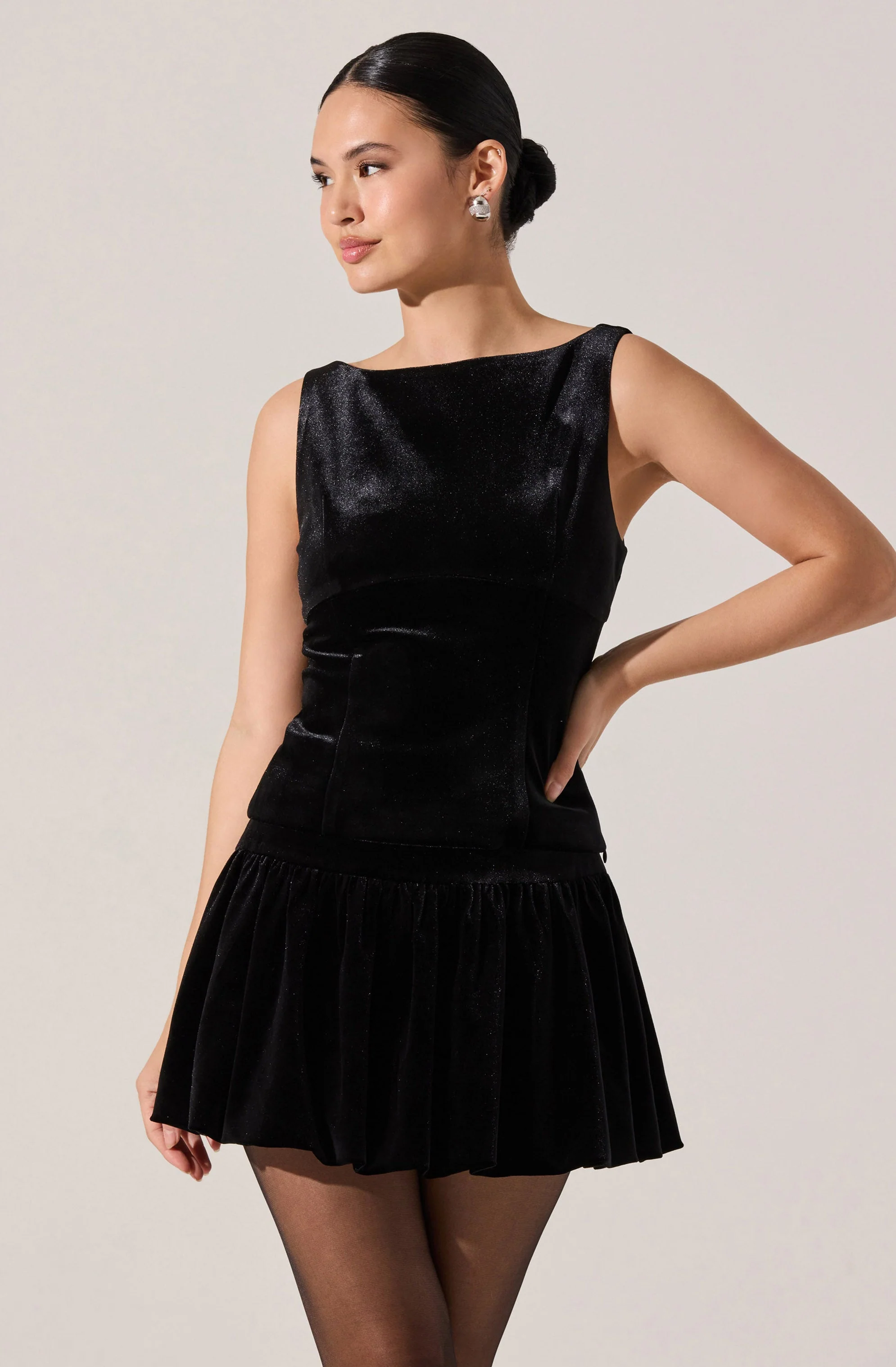 Jinnie Velvet Boat Neck Top - Image 6