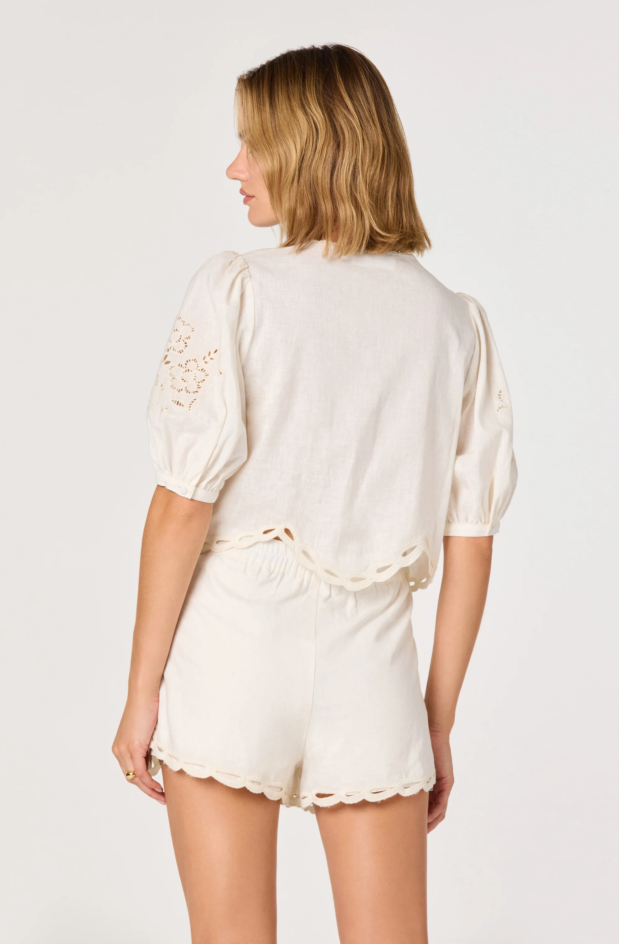 Joellyn Embroidered Puff Sleeve Top - Image 10