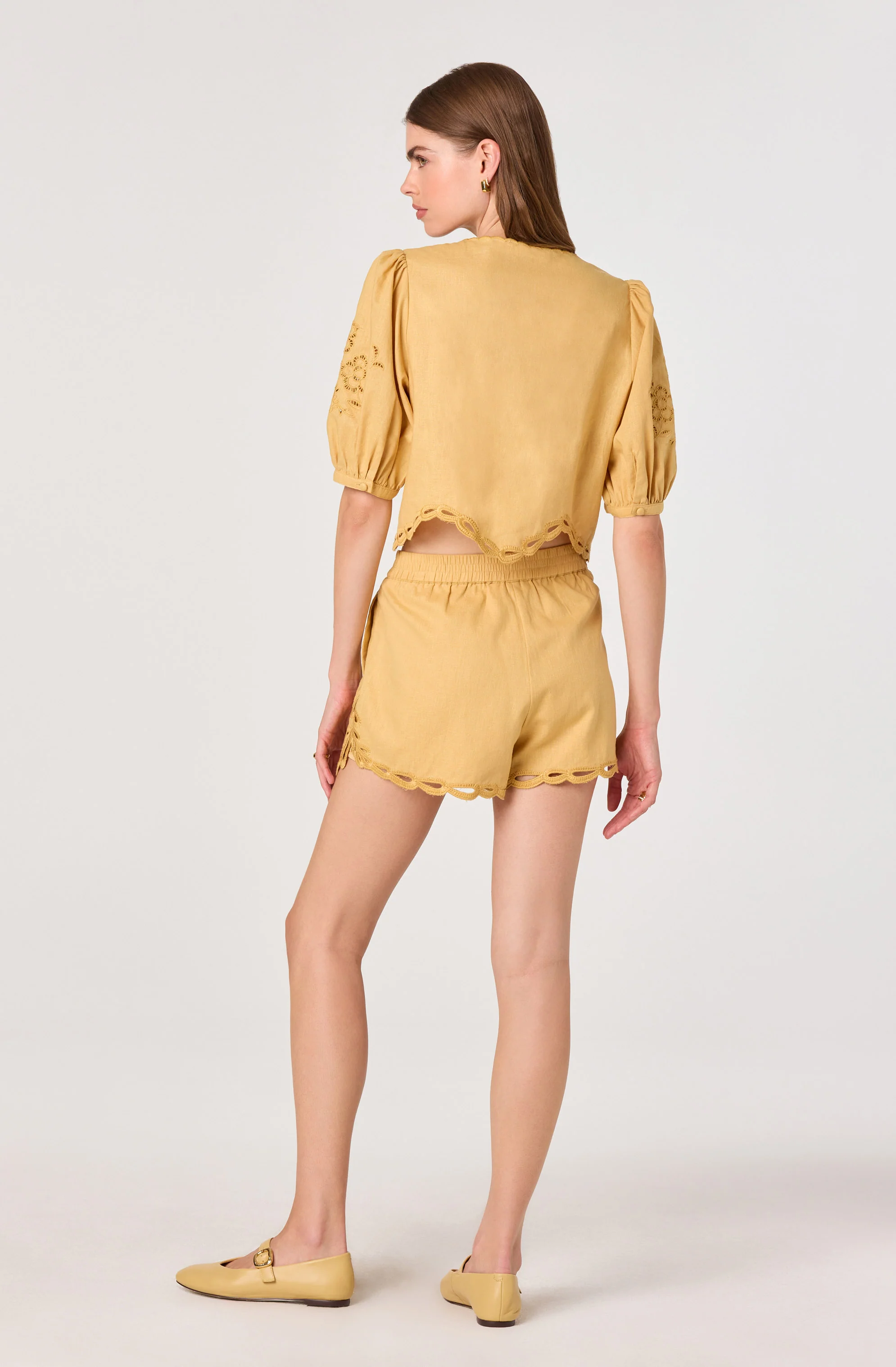 Joellyn Embroidered Puff Sleeve Top - Image 5