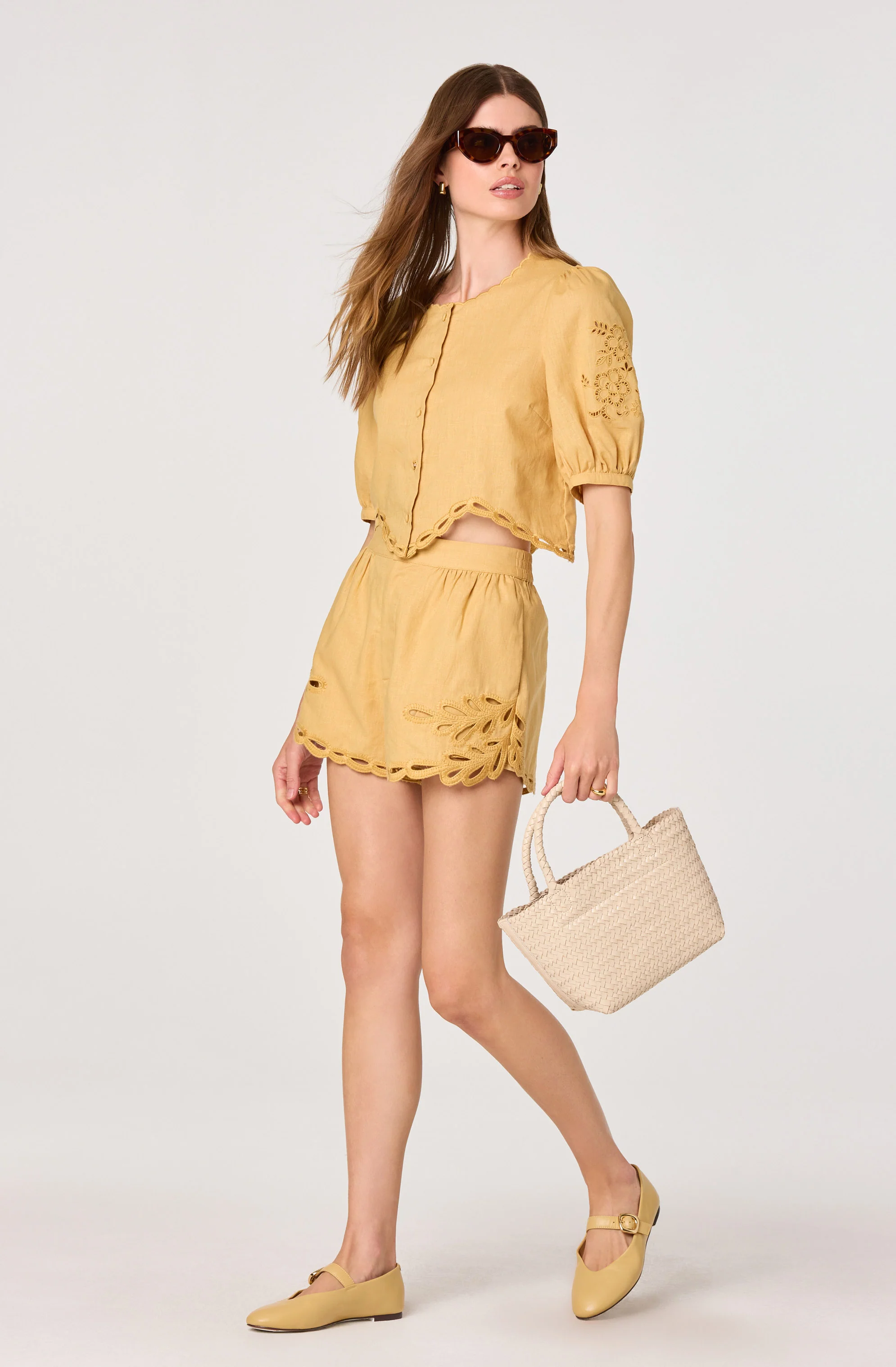 Joellyn Embroidered Puff Sleeve Top - Image 6