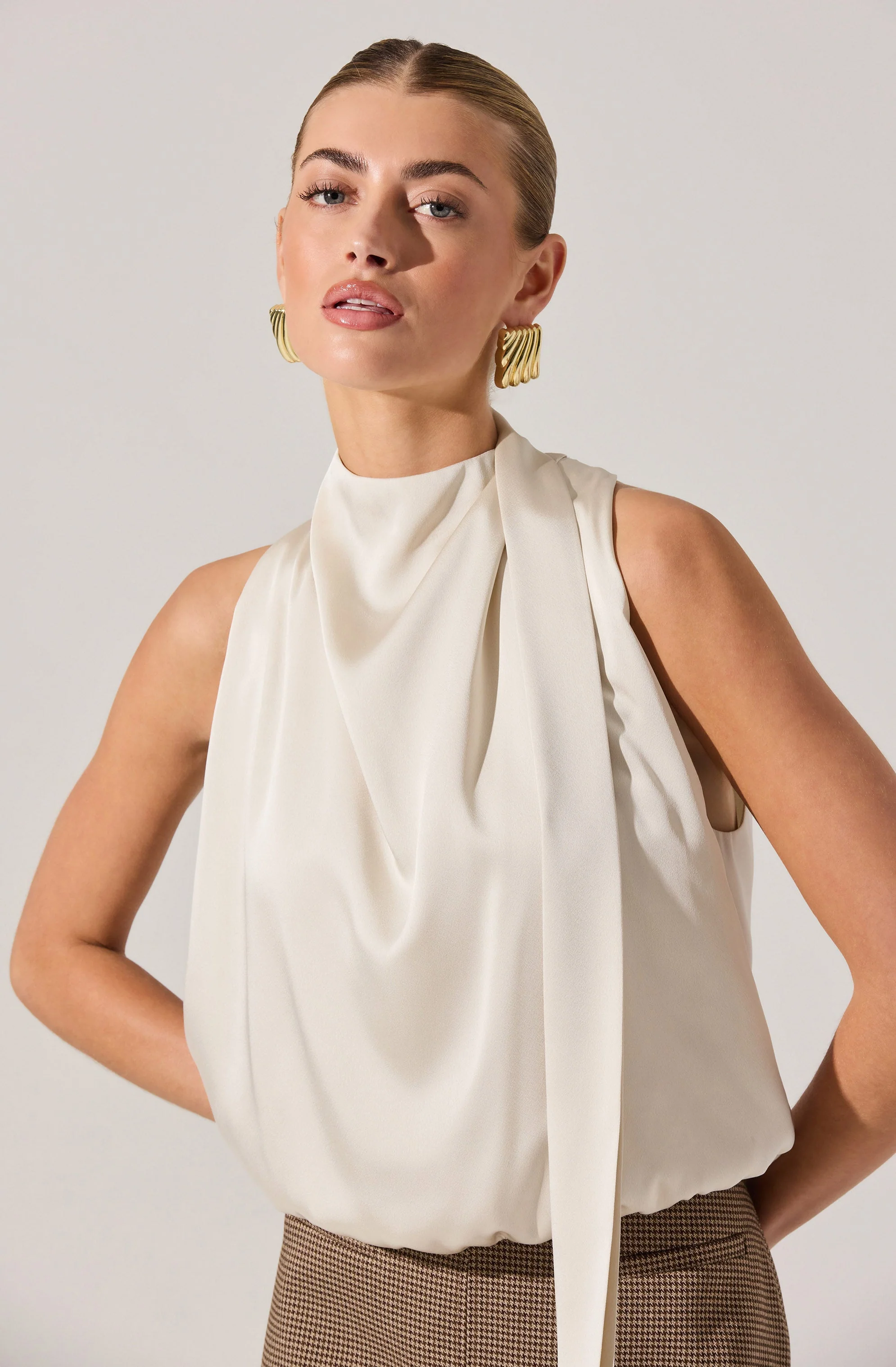 Joleisa Satin High Neck Top - Image 2