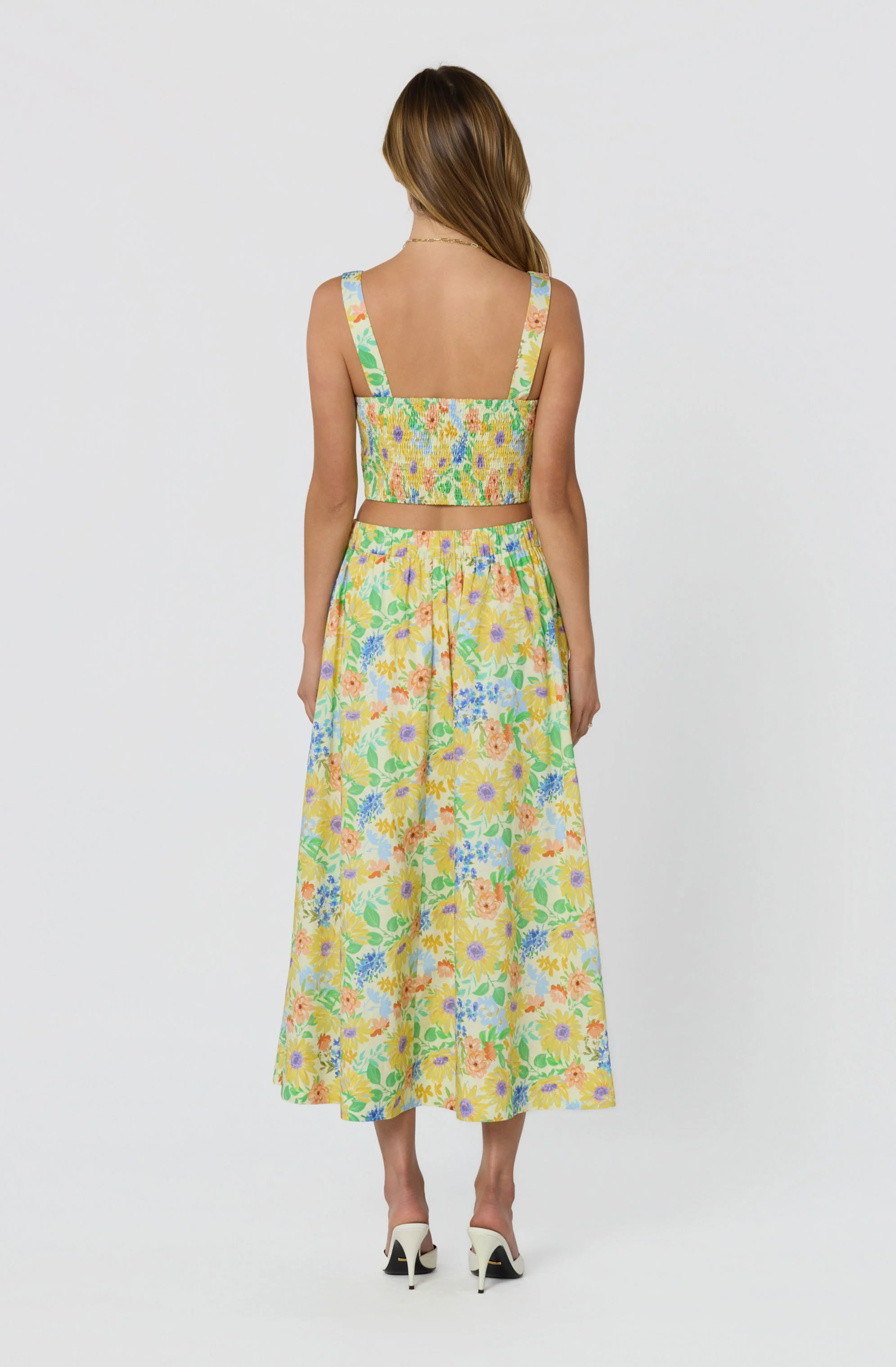 Jolie Floral Gathered Midi Skirt - Image 5