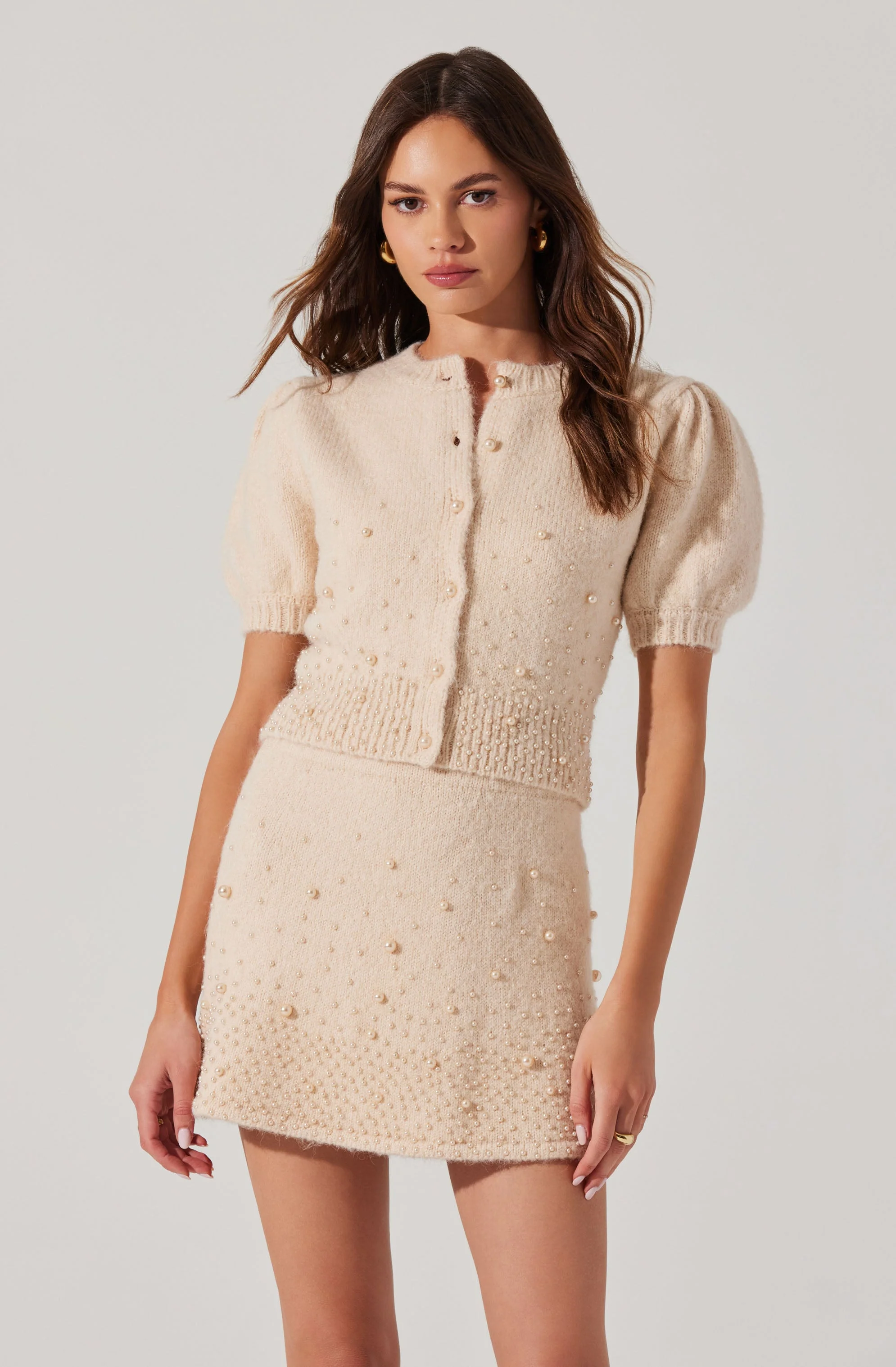 Joly Pearl Embellished Cardigan - Image 2