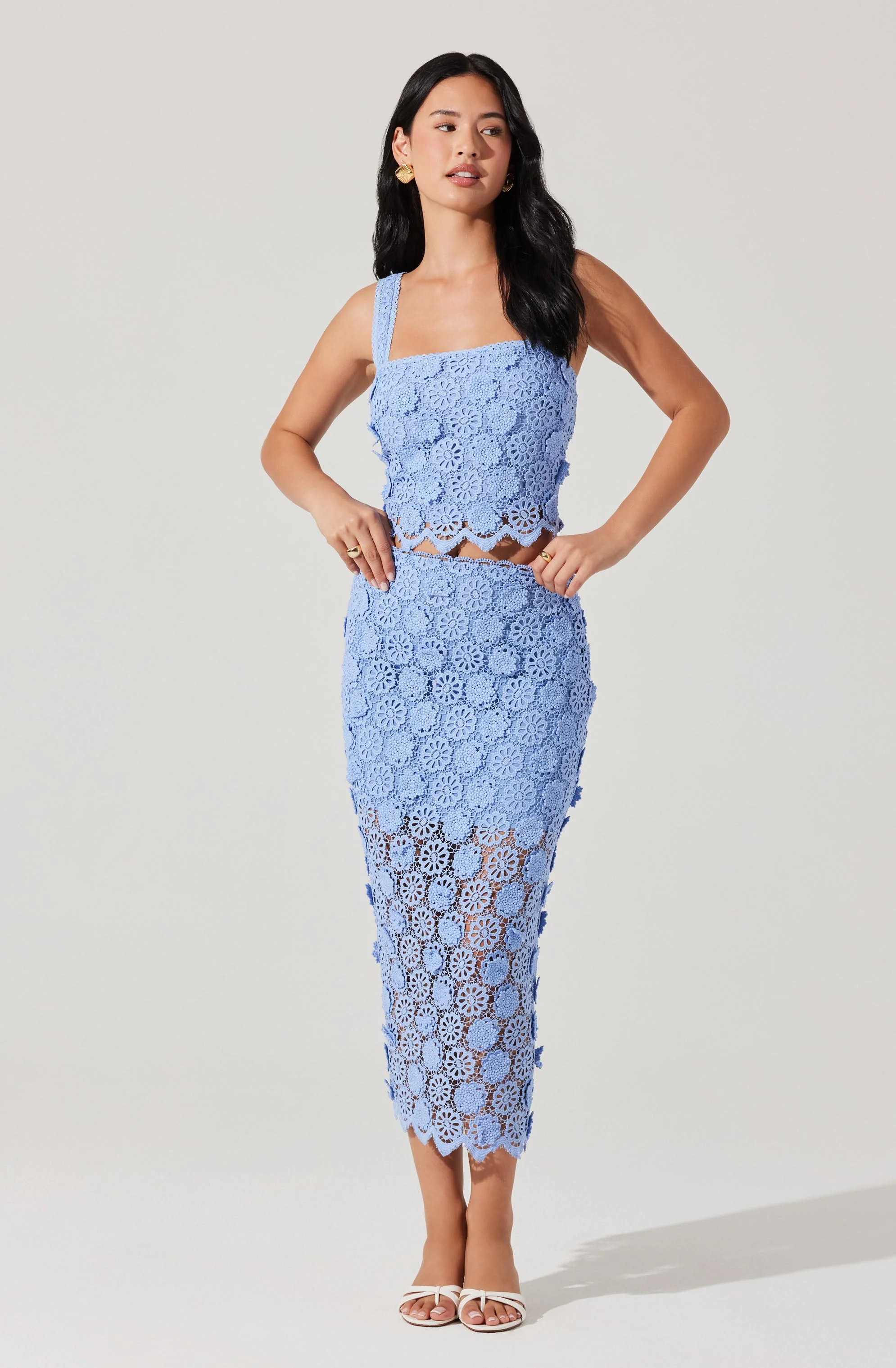 Jonae Crochet Lace Midi Skirt - Image 2