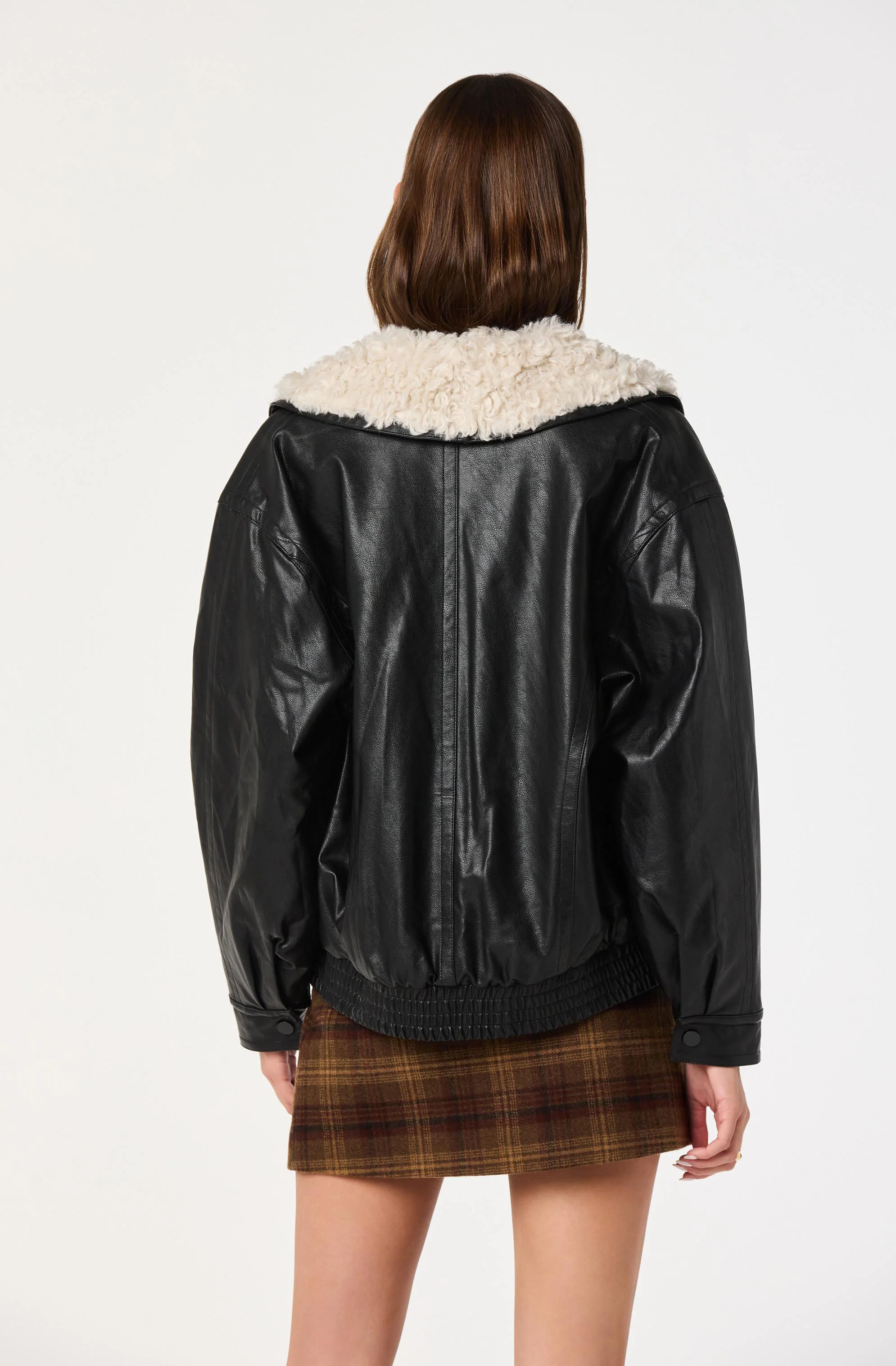 Jonyssa Faux Leather Bomber Jacket - Image 4