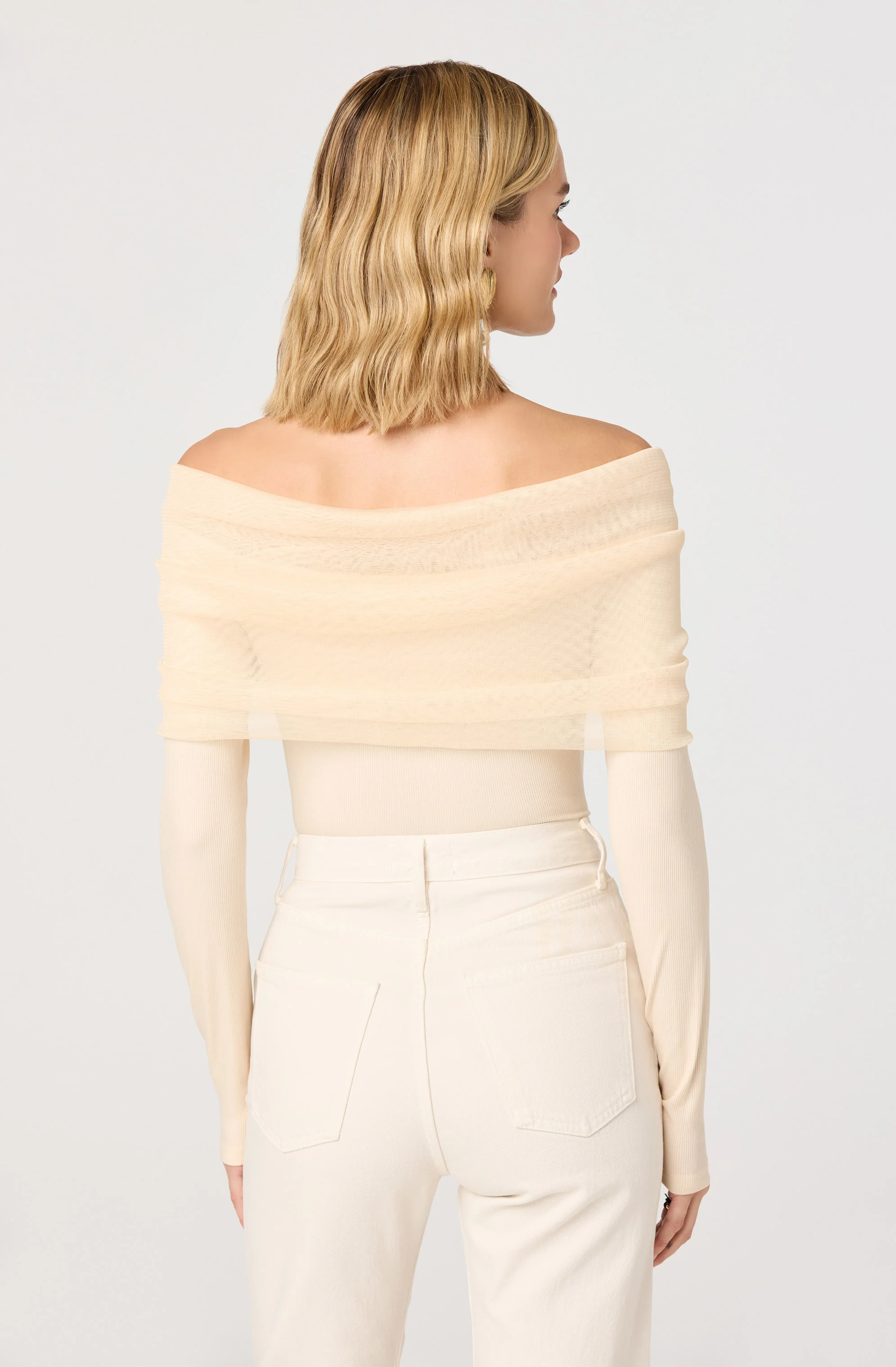 Julieta Off-Shoulder Ruched Overlay Top - Image 3