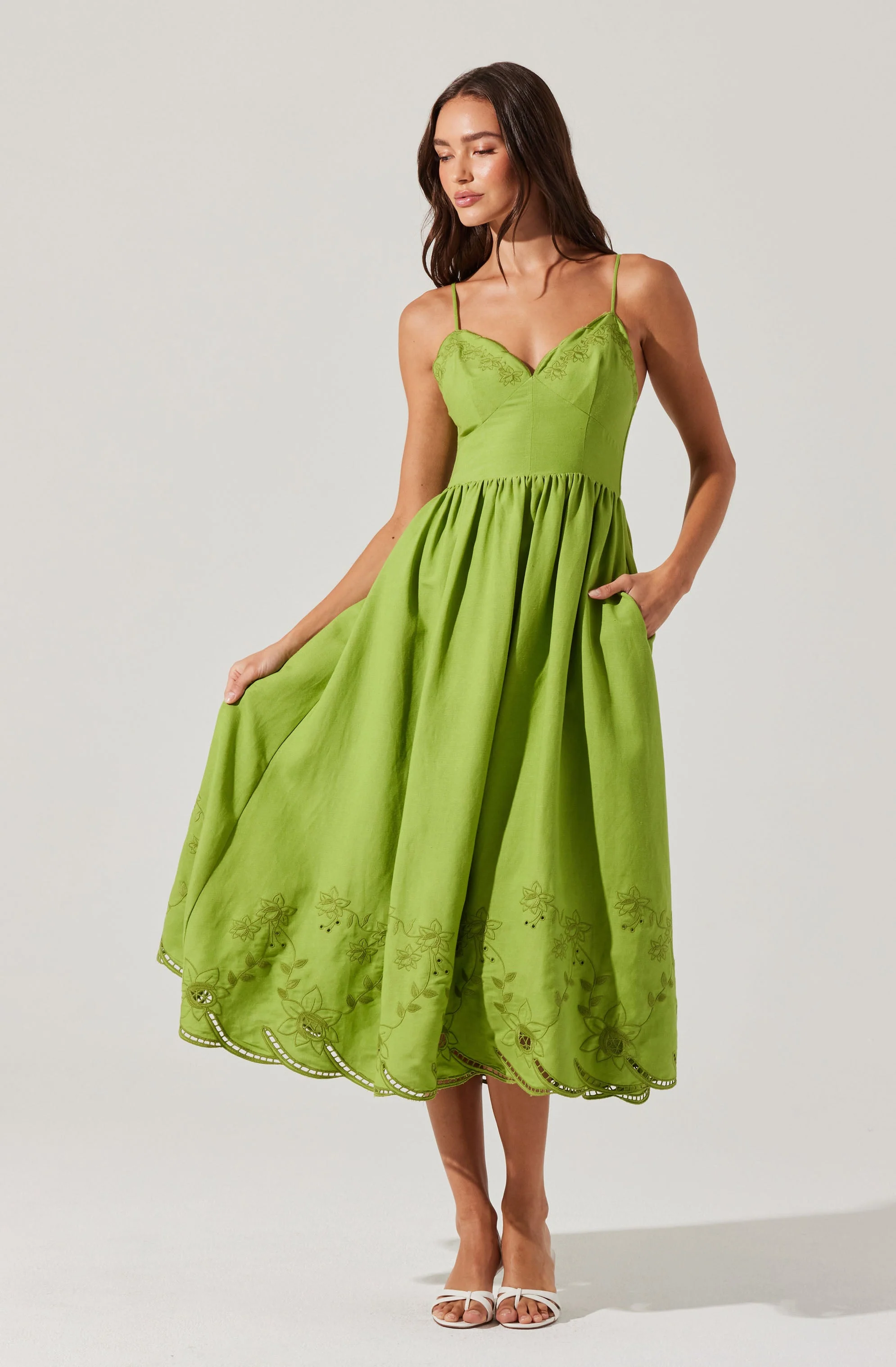 Kaidi Embroidered Midi Dress - Image 7