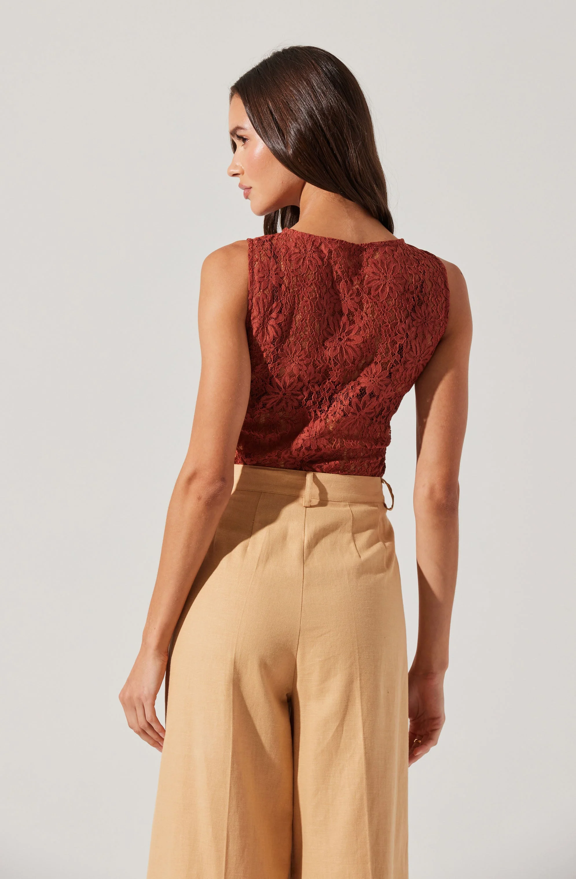 Kairi Lace High Neck Top - Image 2