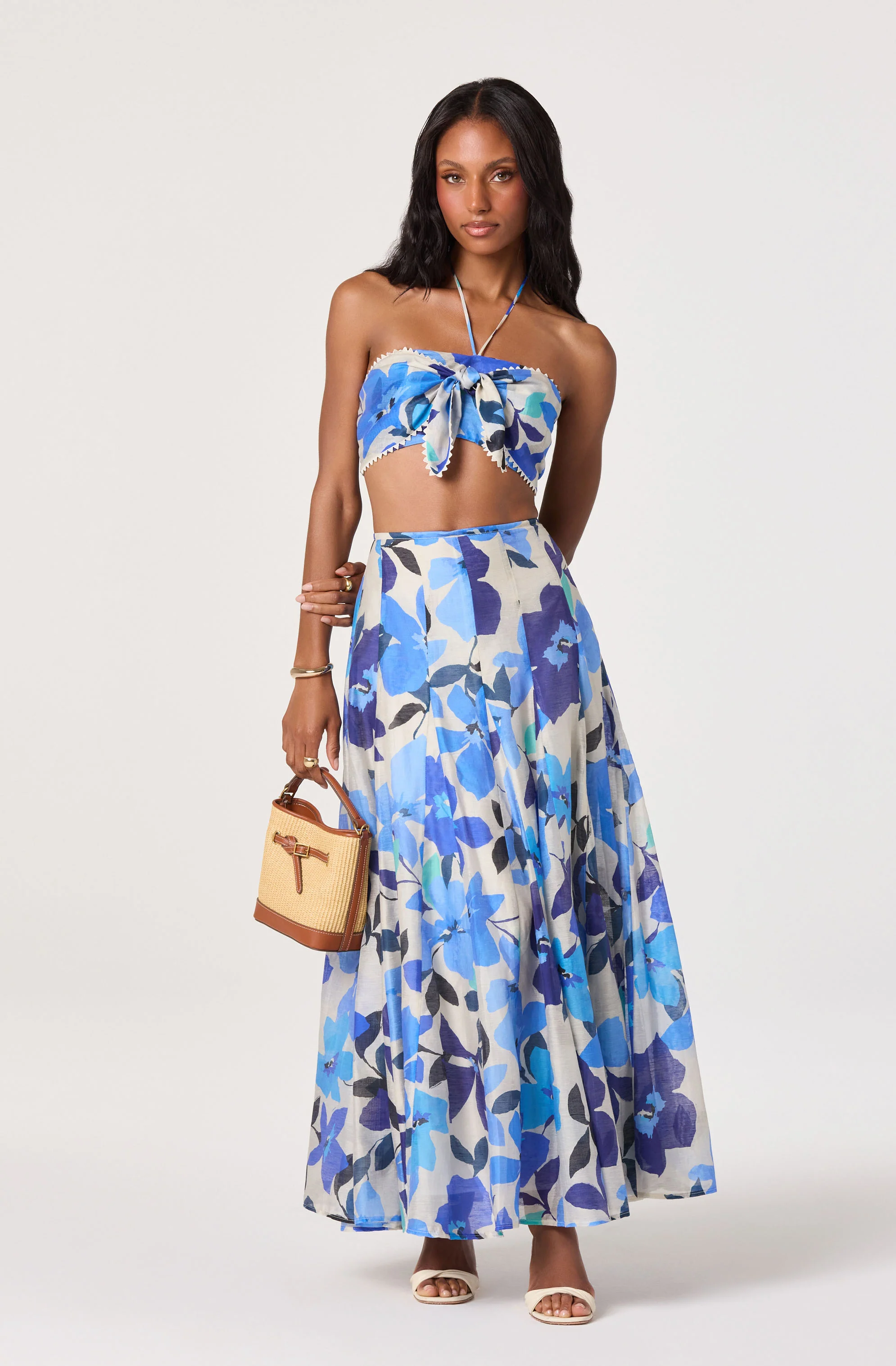 Kaley Floral Godet Maxi Skirt - Image 3