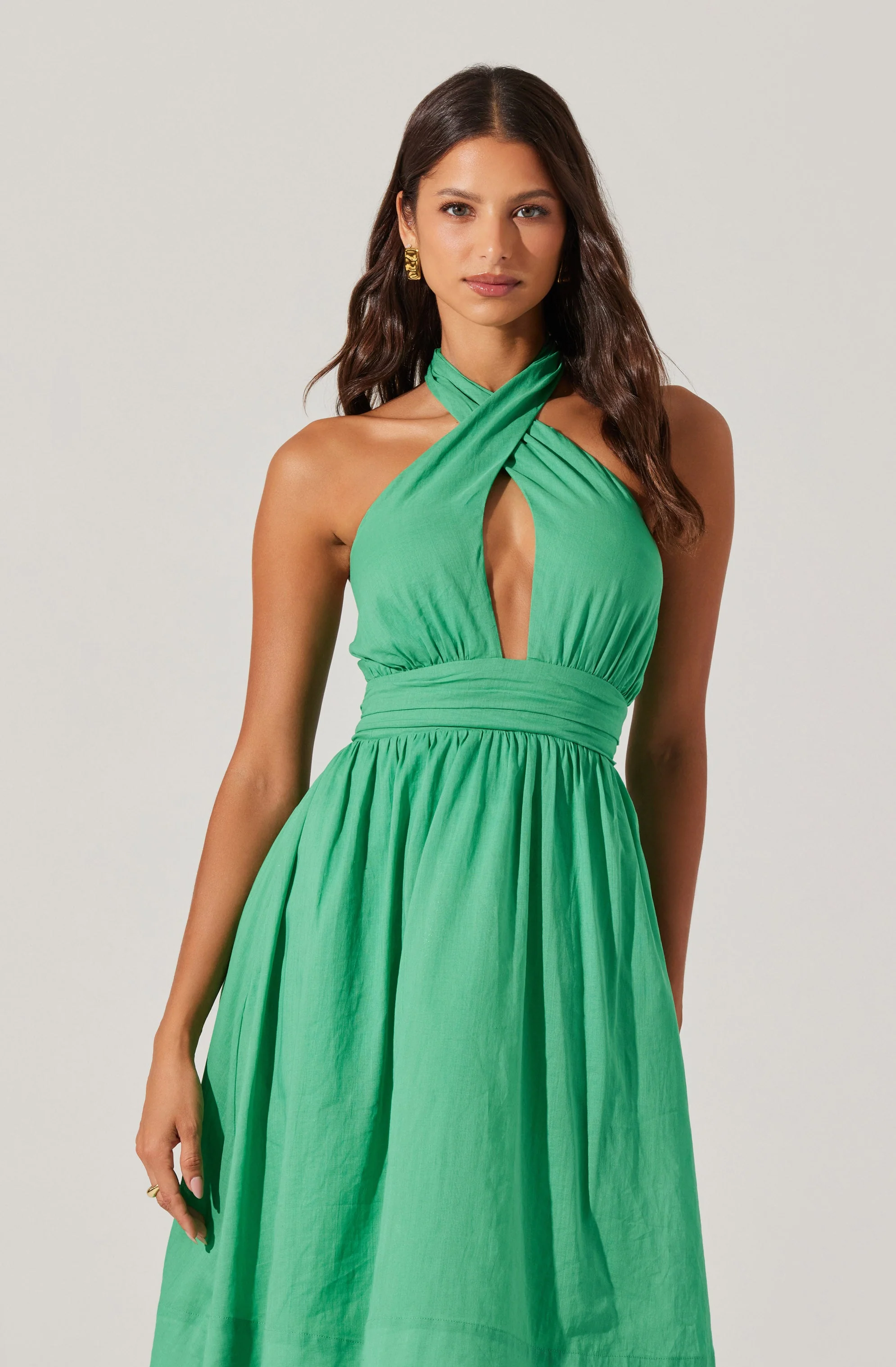 Kalia Crossover Halter Mini Dress - Image 4