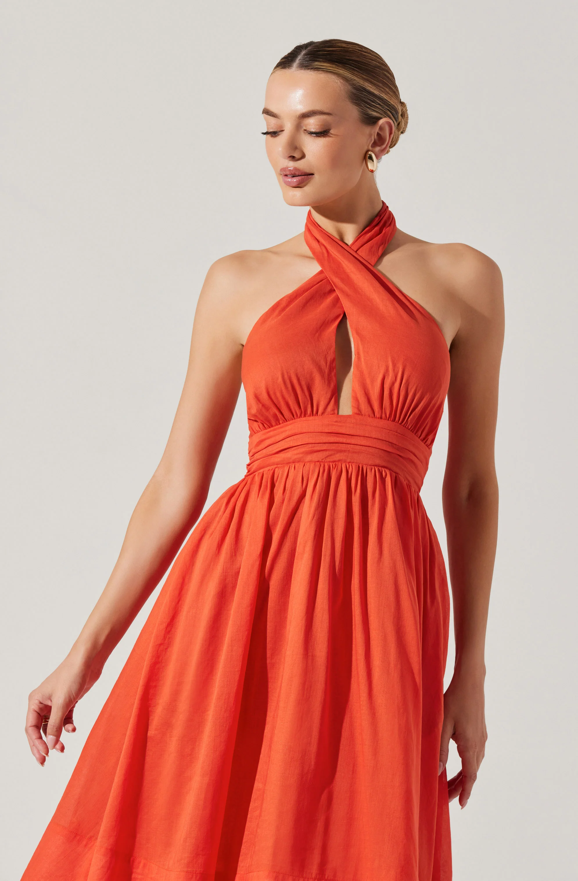 Kalia Crossover Halter Mini Dress - Image 8
