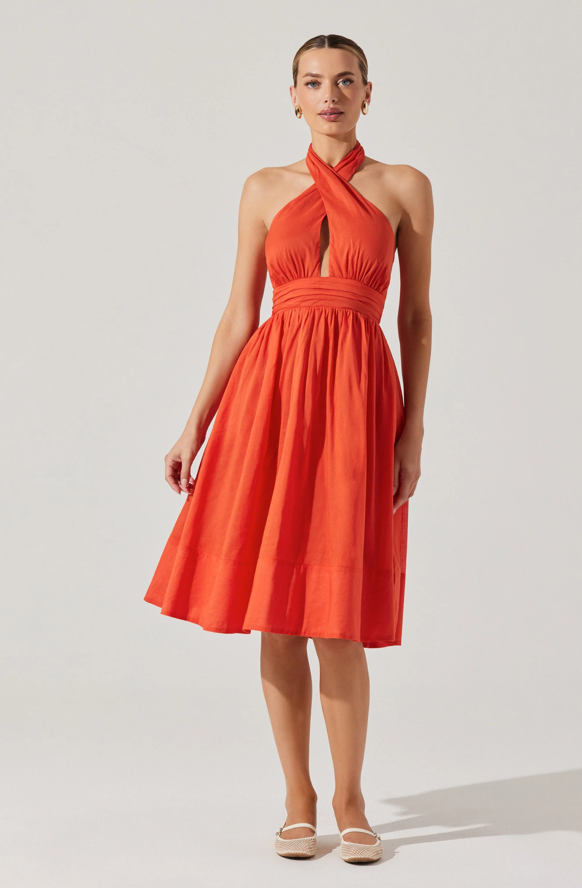 Kalia Crossover Halter Mini Dress - Image 9