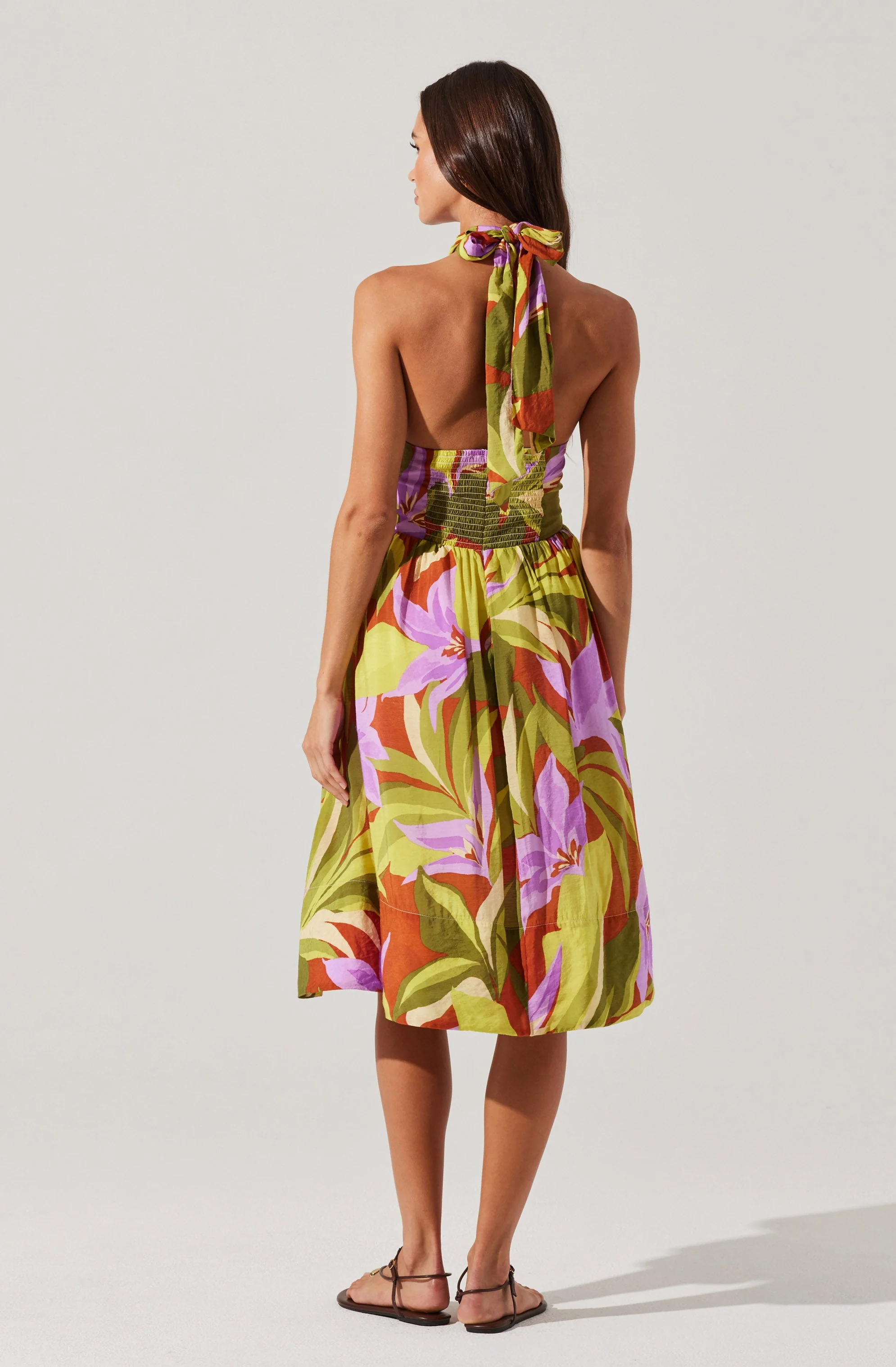 Kalia Halter Floral Midi Dress - Image 6