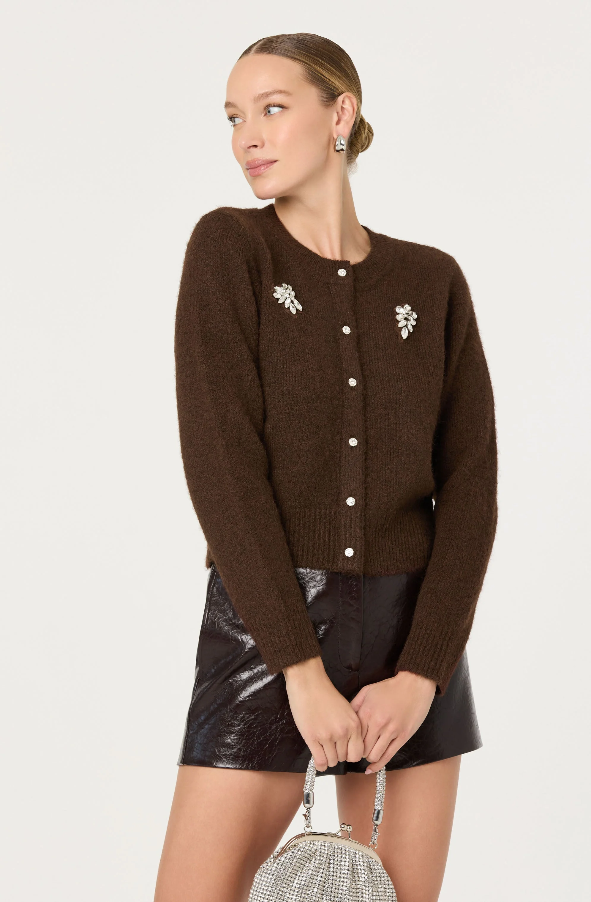 Kalie Rhinestone Embellished Cardigan - Image 2
