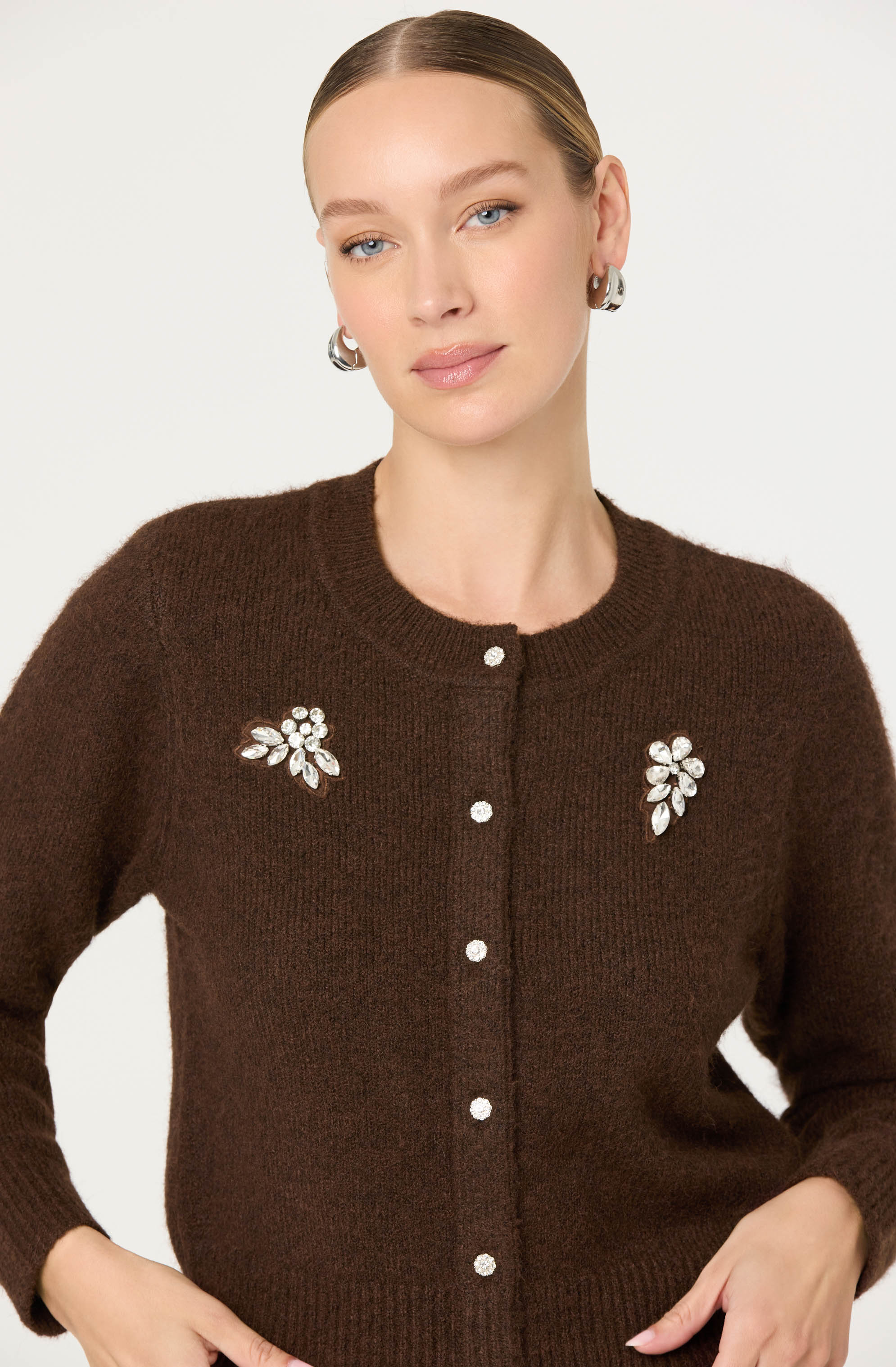 Kalie Rhinestone Embellished Cardigan - Image 4