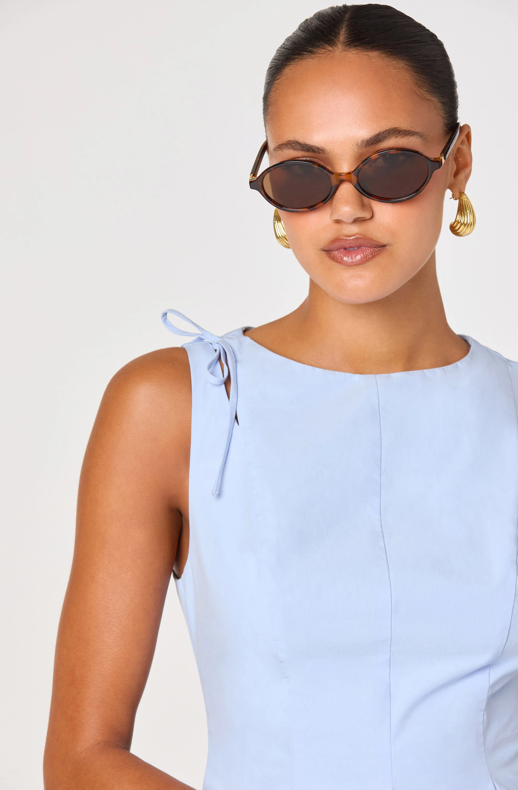 Kalish Shoulder Tie Peplum Top - Image 5