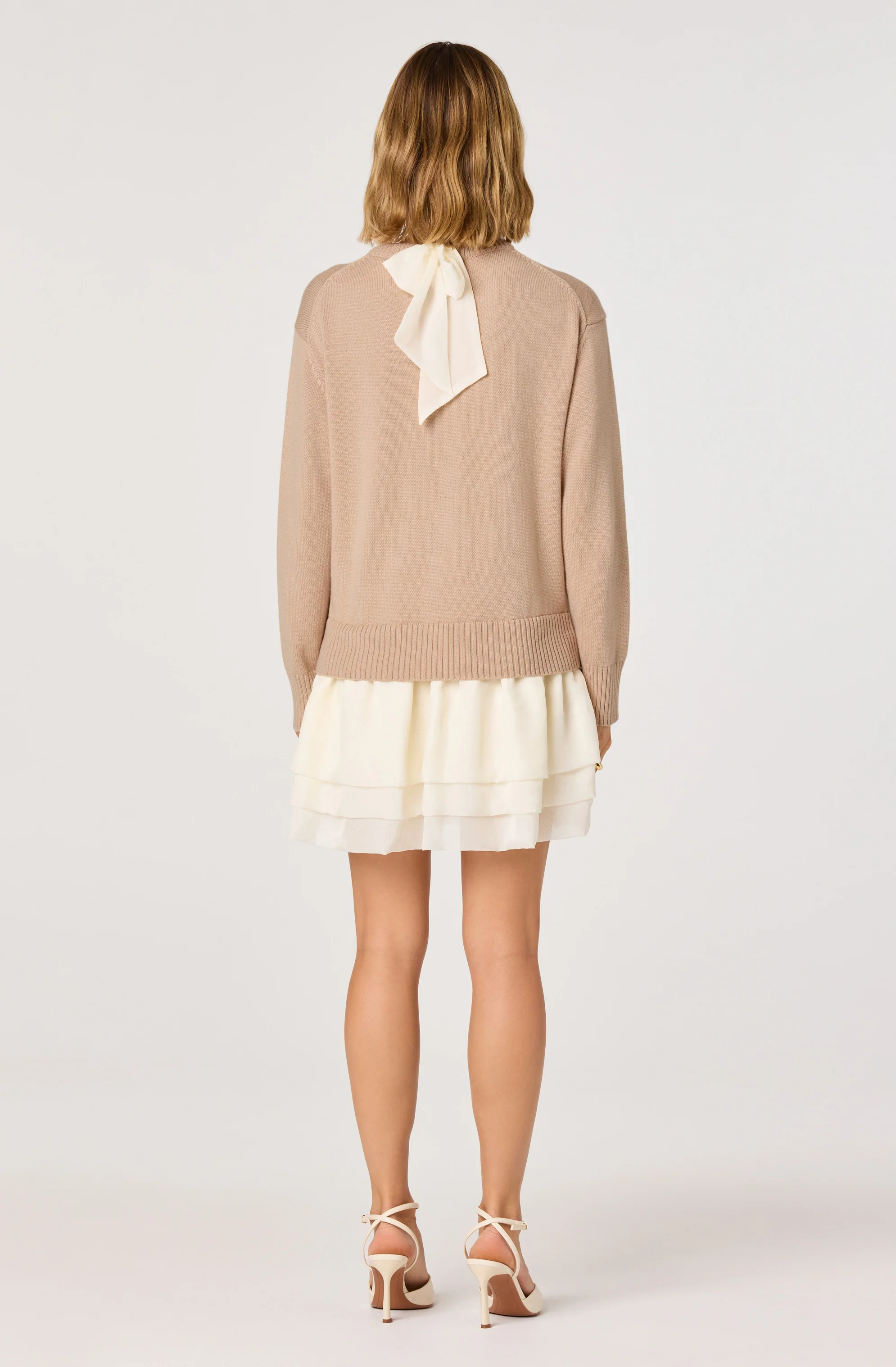 Kalyn Sweater Mixed Media Mini Dress - Image 3