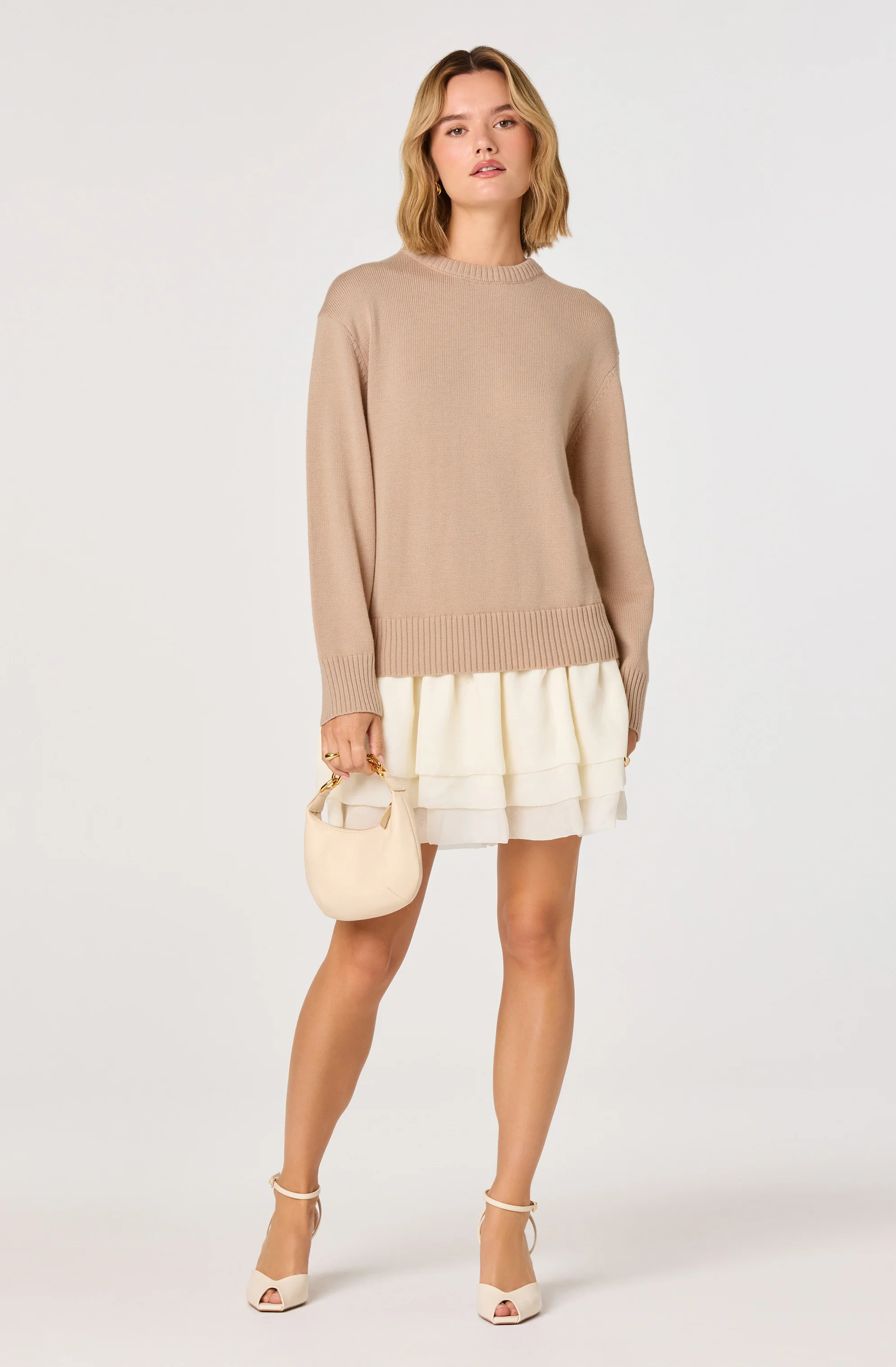 Kalyn Sweater Mixed Media Mini Dress - Image 5