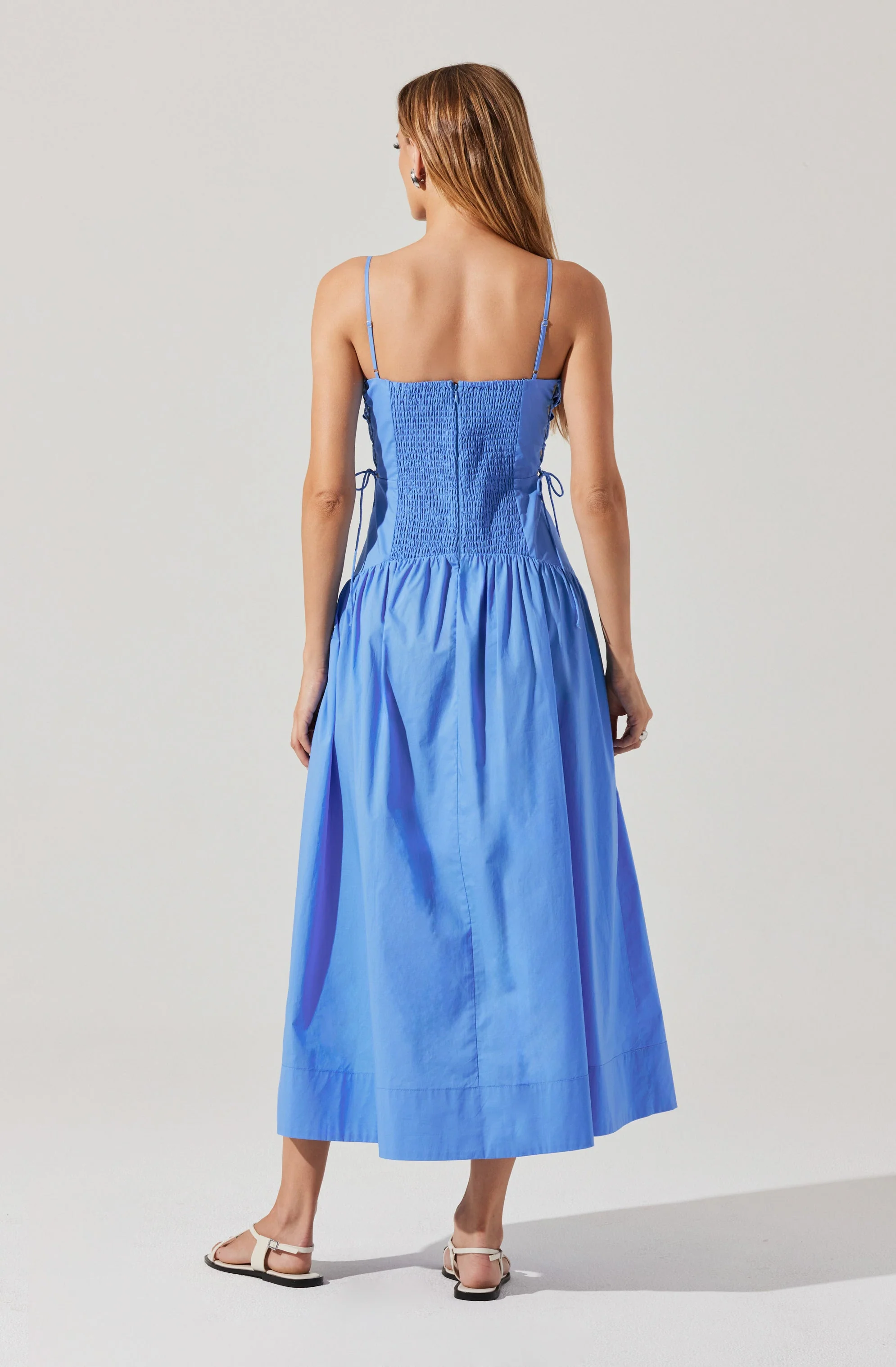 Karah Drop Waist Cutout Midi Dress - Image 5