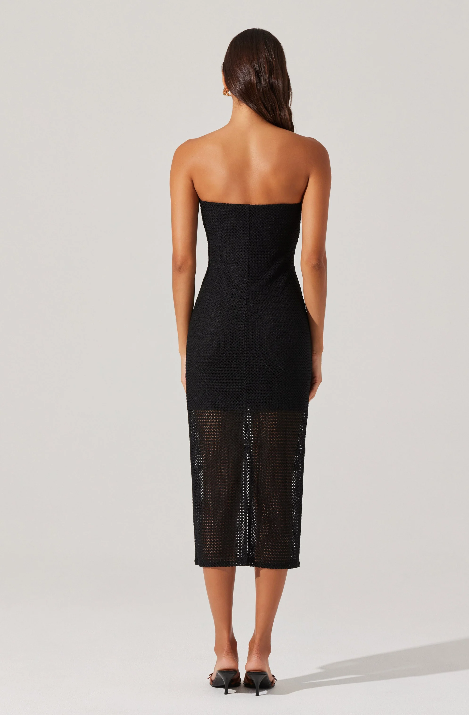 Kasandra Strapless Open Knit Dress - Image 10