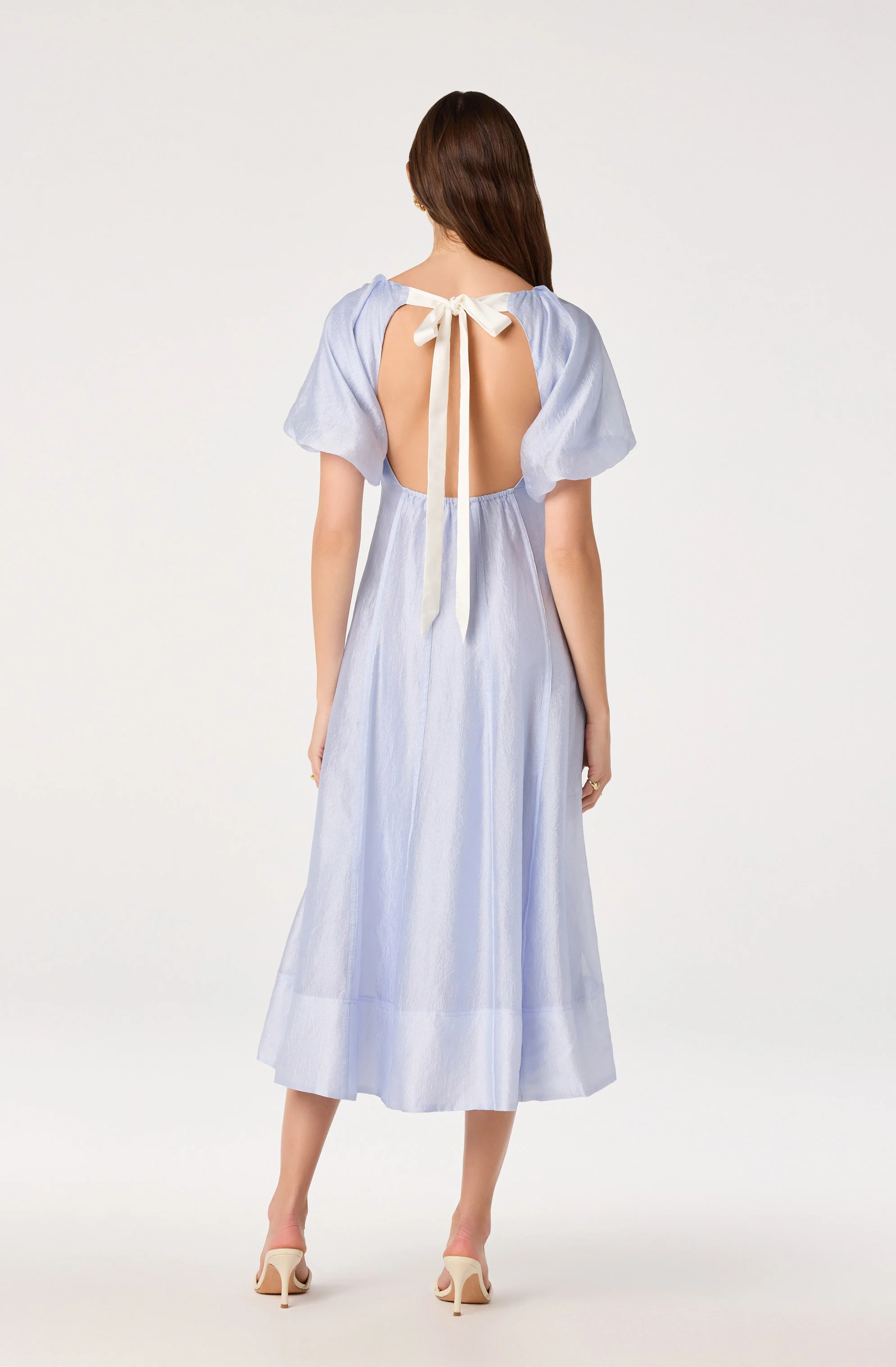 Kathaleya Puff Sleeve Midi Dress - Image 9