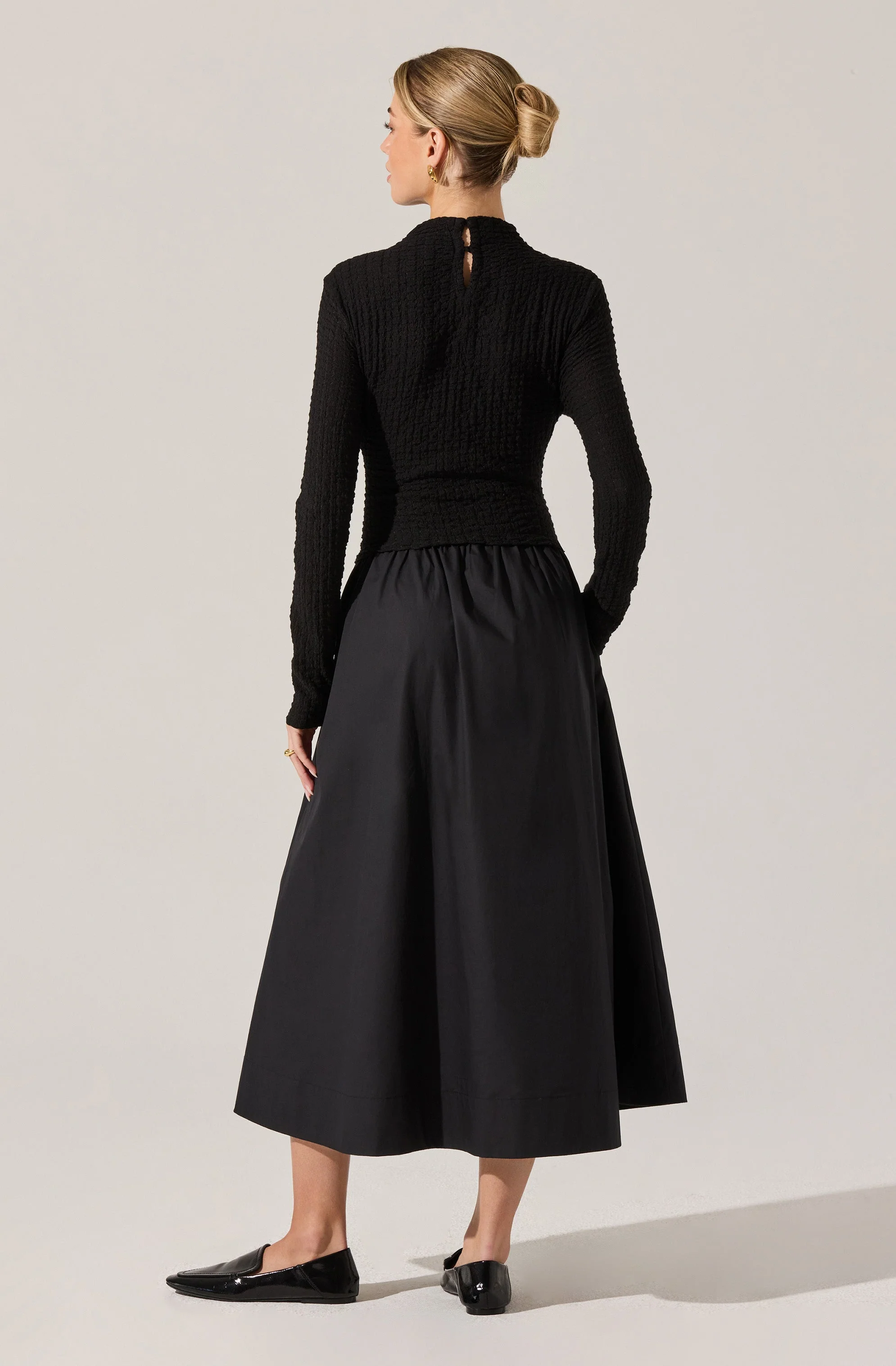 Kearney Mixed Media Midi Dress - Image 4