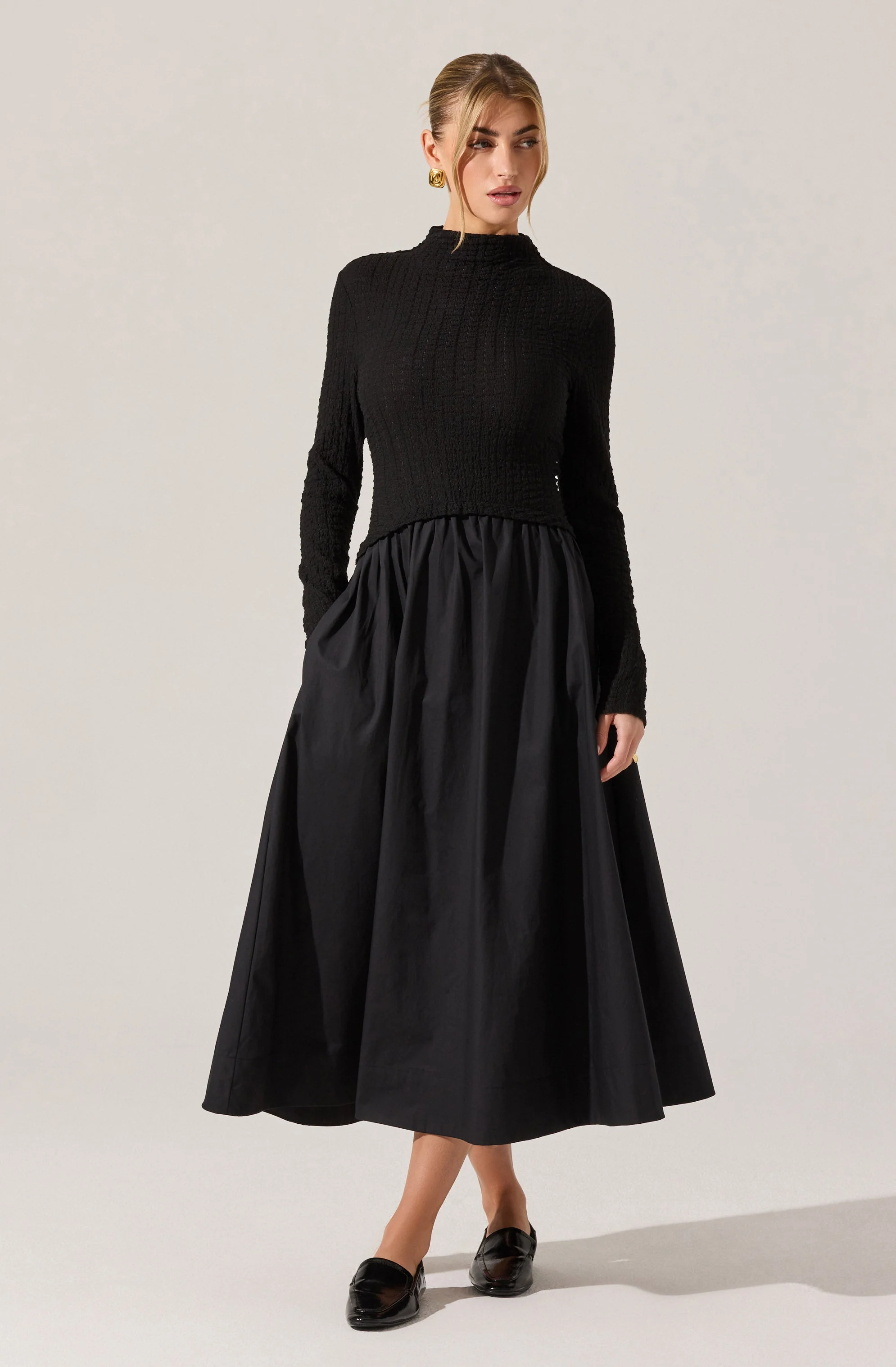 Kearney Mixed Media Midi Dress - Image 5
