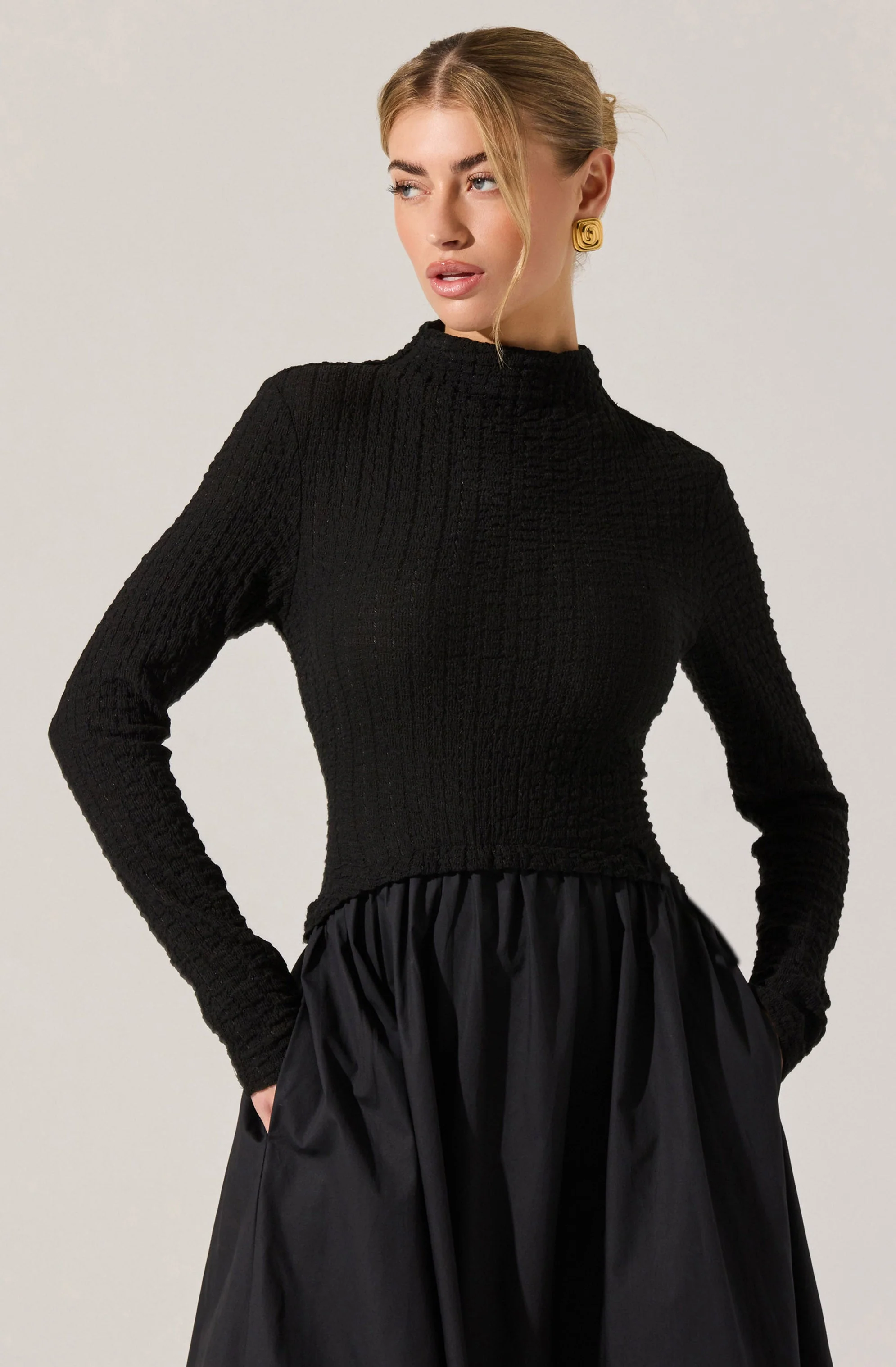 Kearney Mixed Media Midi Dress - Image 6
