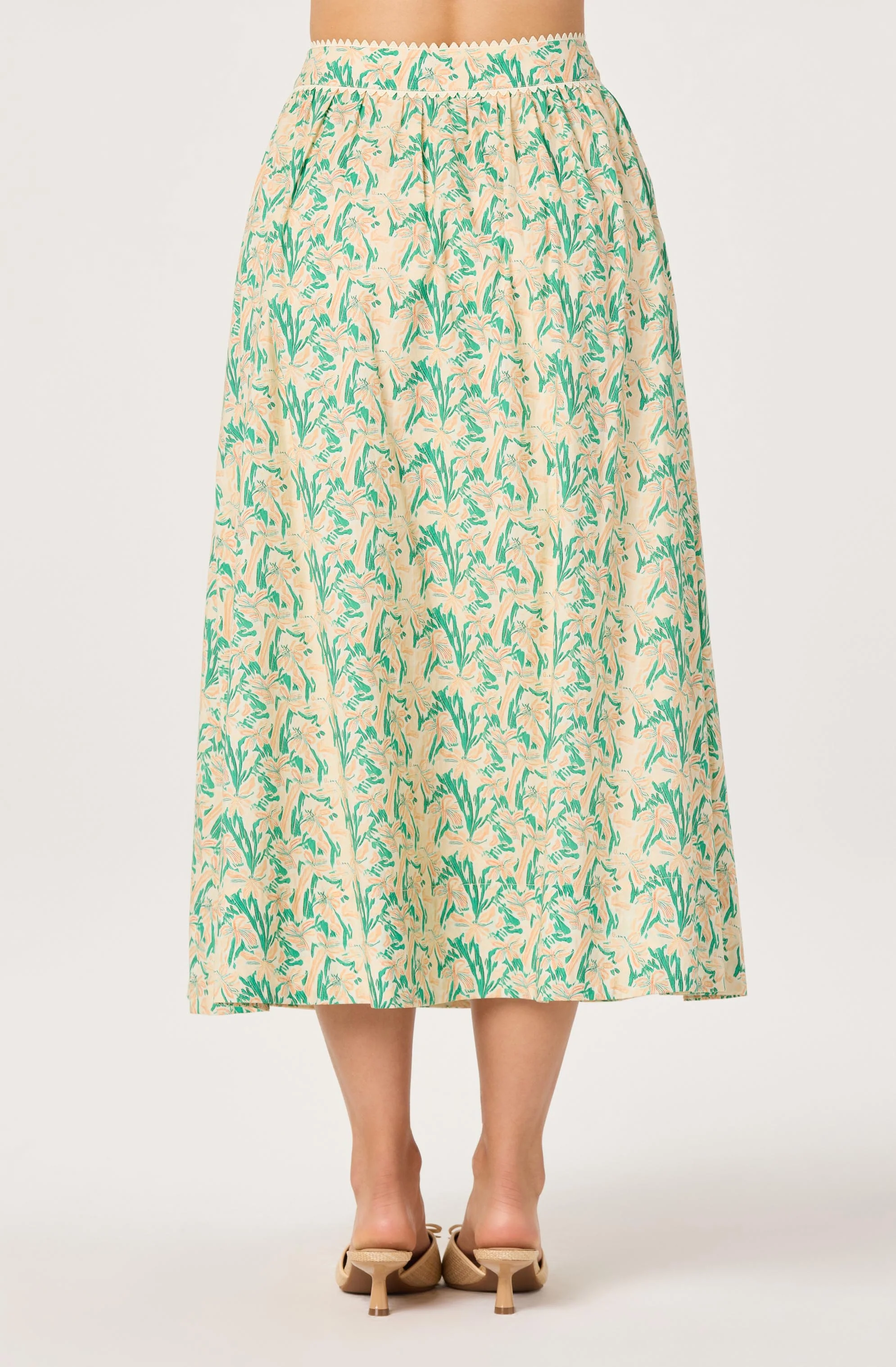 Keesha Button-Front Floral Midi Skirt - Image 4