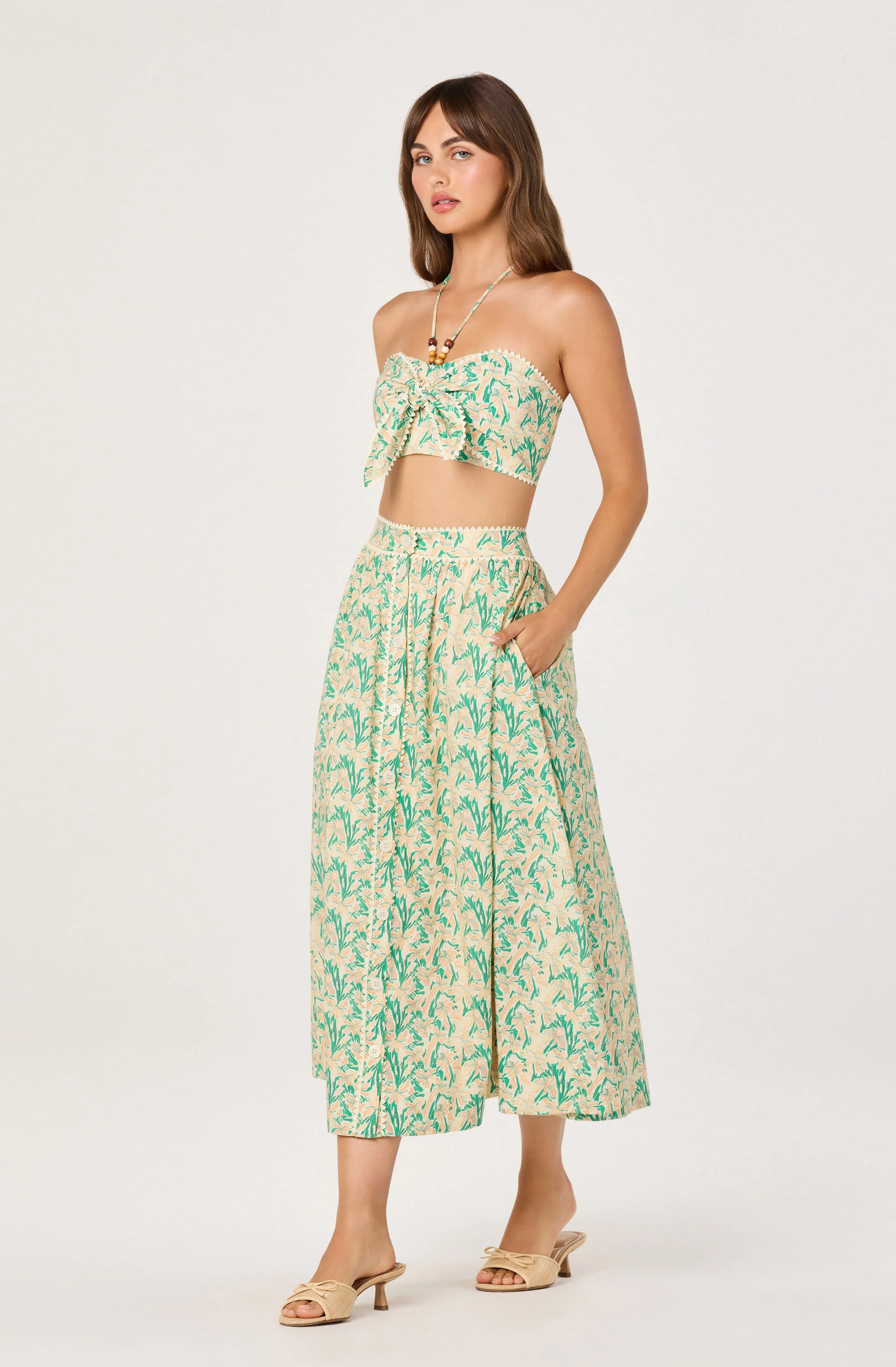 Keesha Button-Front Floral Midi Skirt - Image 5