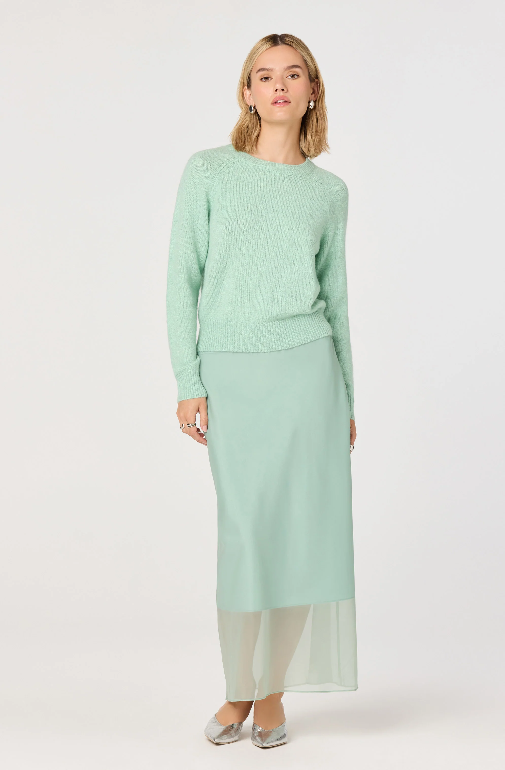 Keyara Layered Contrast Maxi Skirt - Image 5