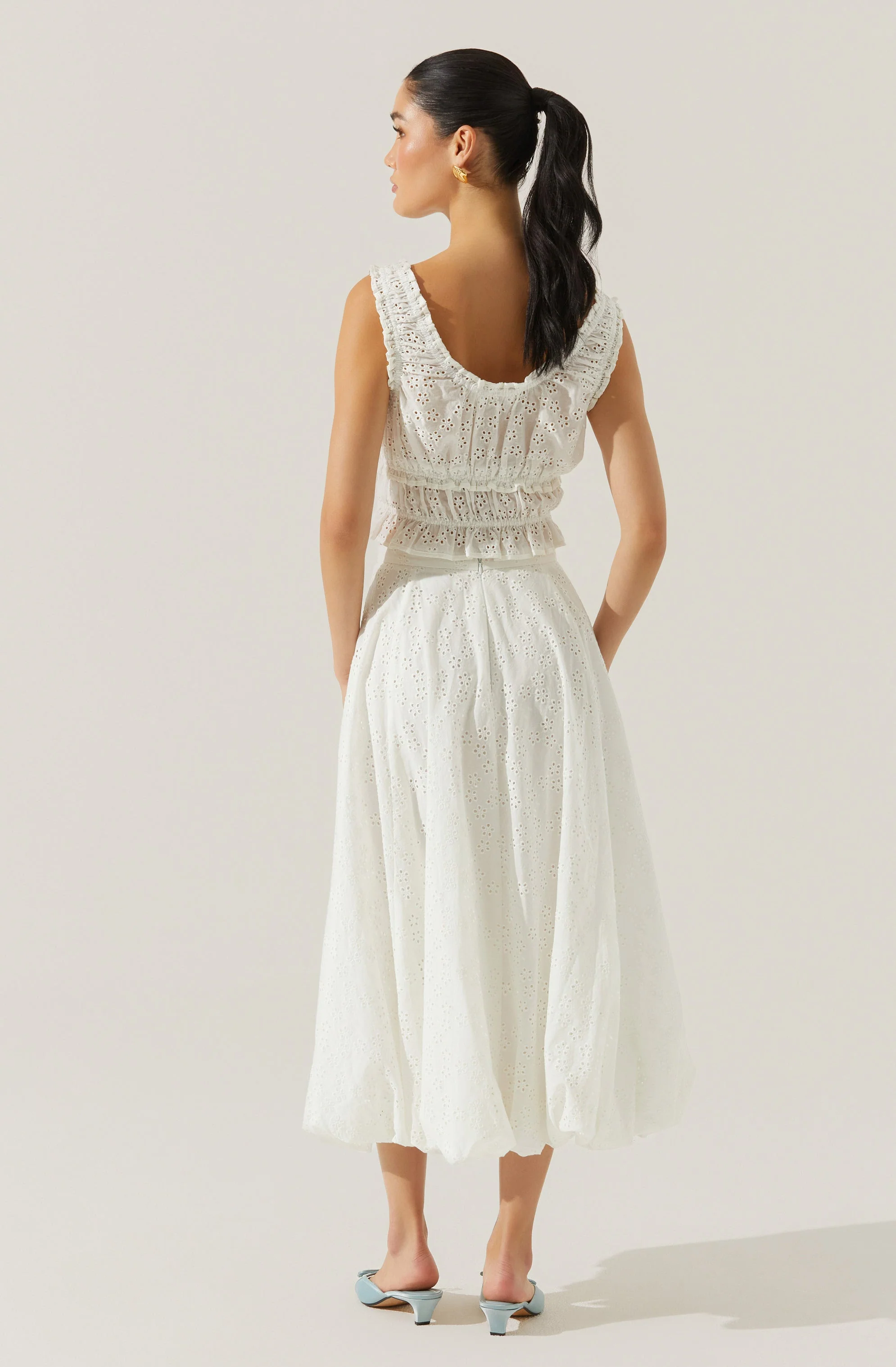 Kissel Eyelet Bubble Maxi Skirt - Image 6