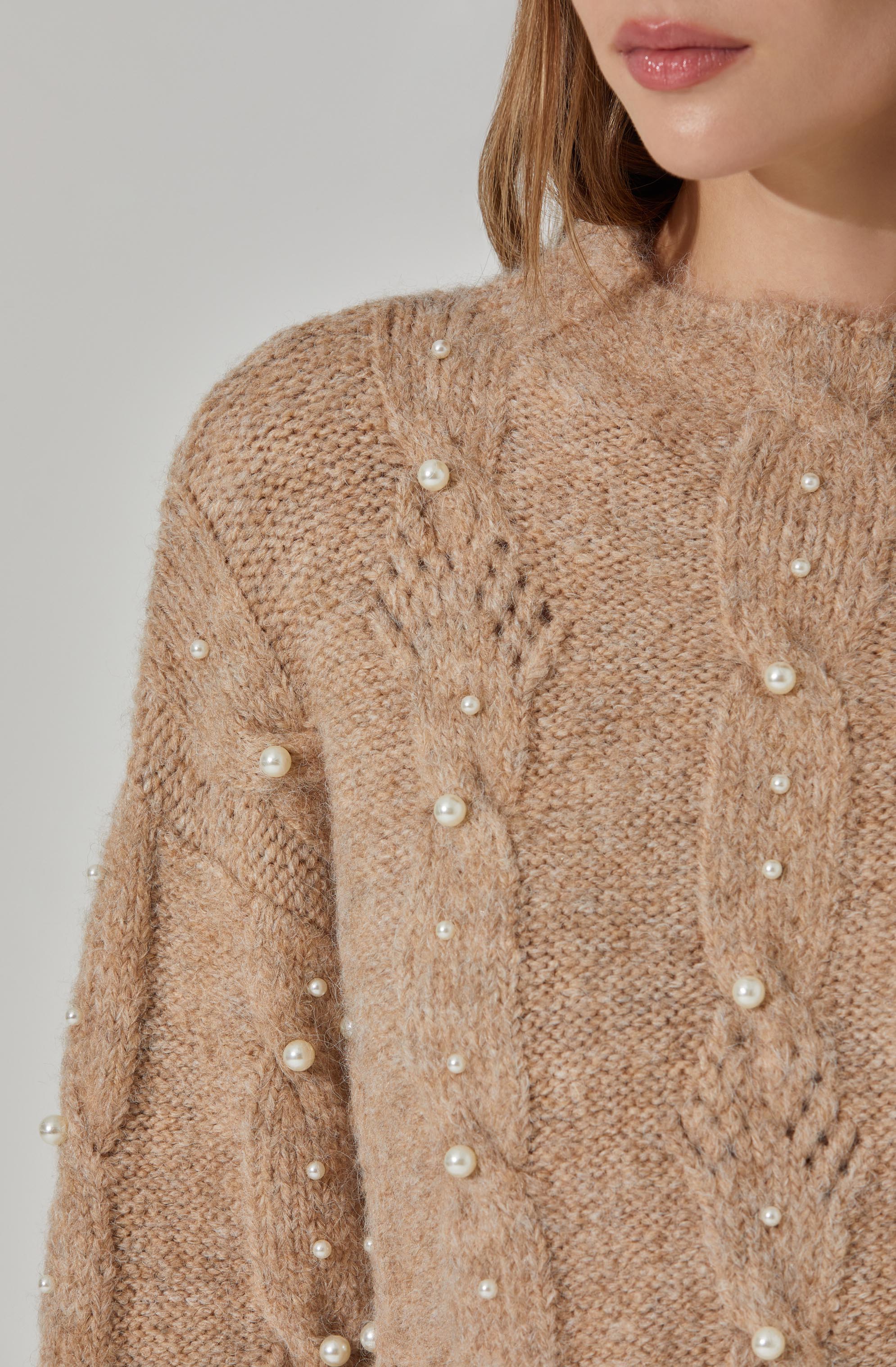Kit Pearl Cable Knit Sweater - Image 2
