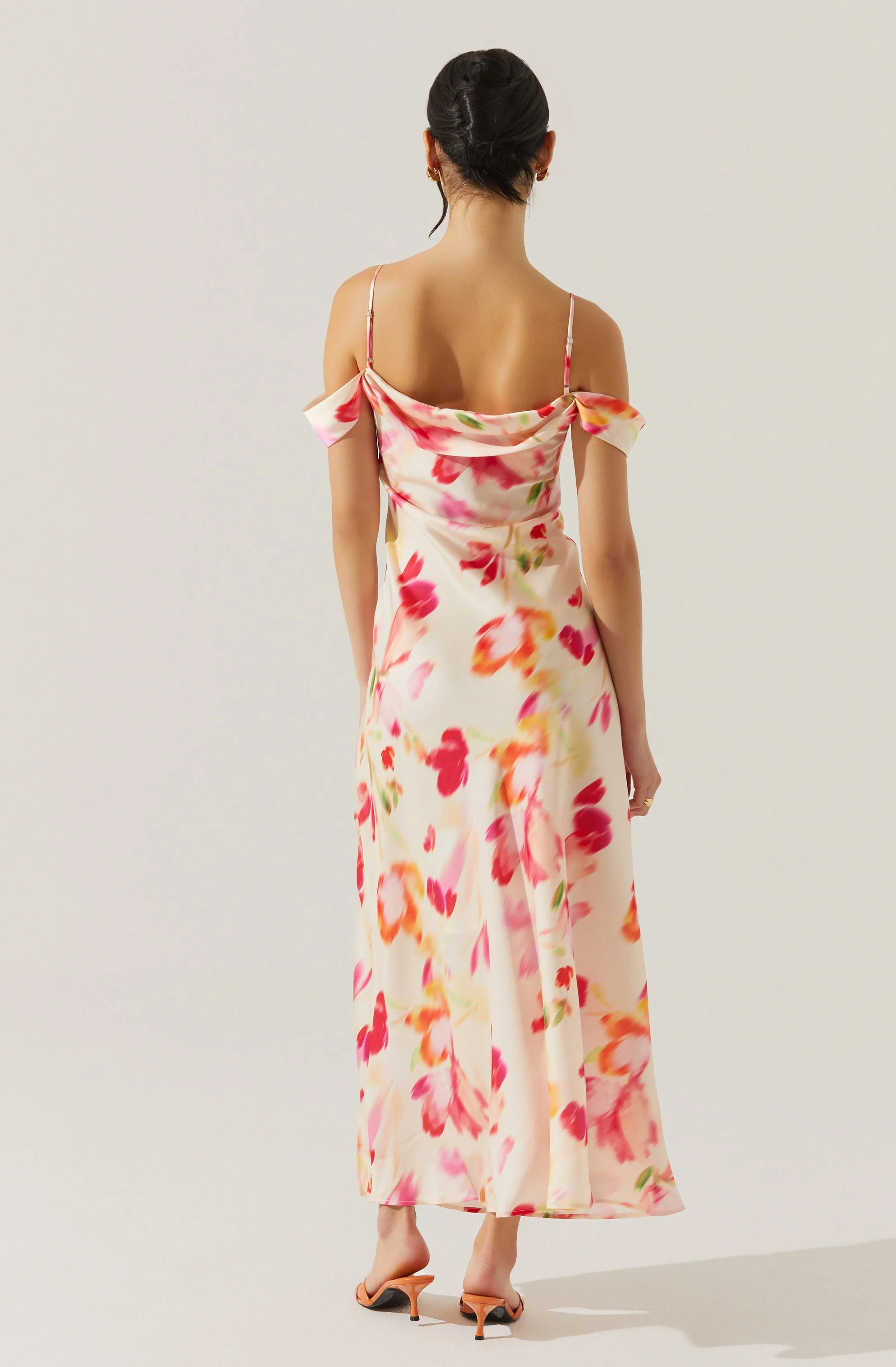 Kitura Cold Shoulder Floral Maxi Dress - Image 2