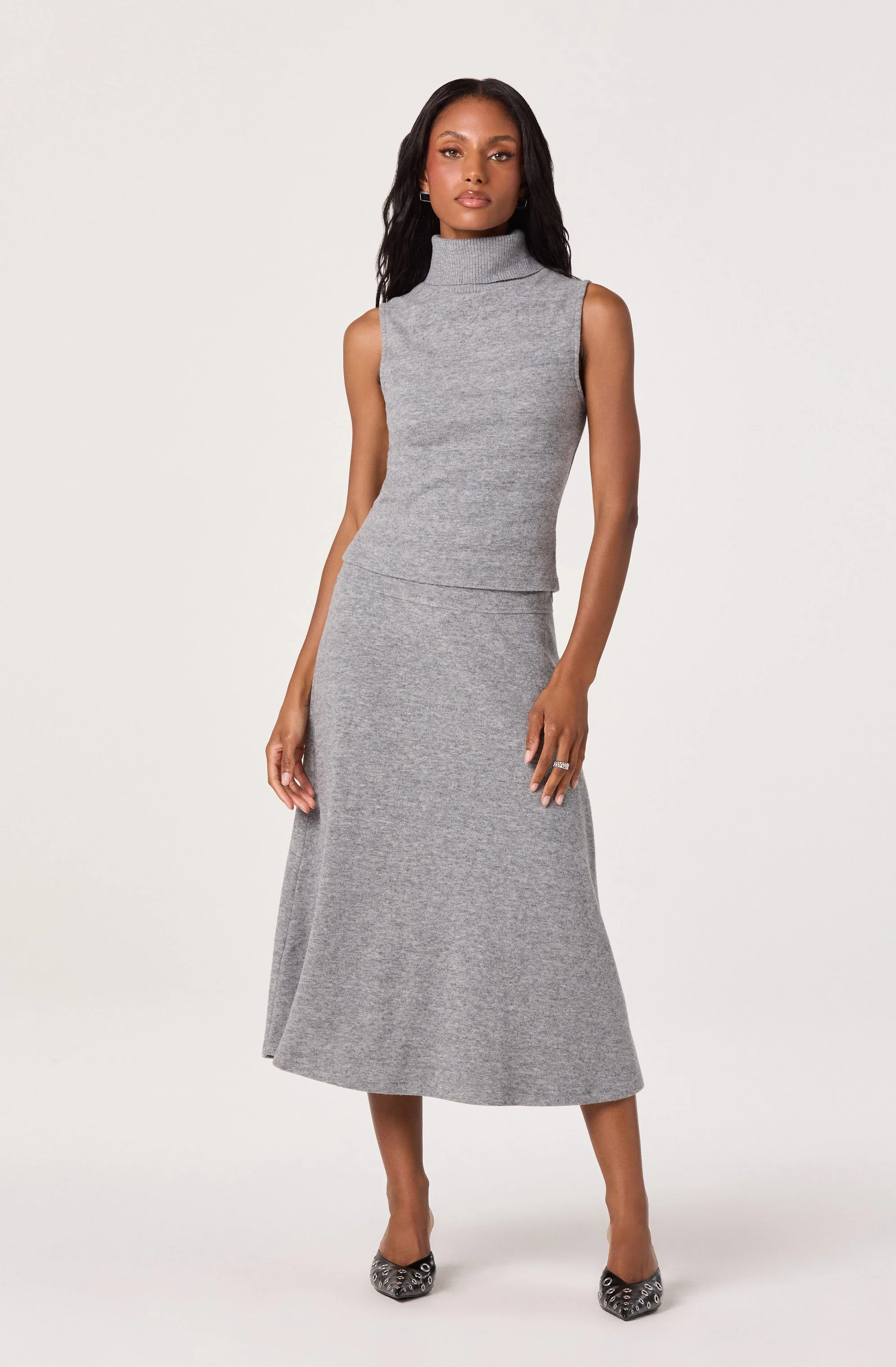 Knit A-line Midi Skirt - Image 10