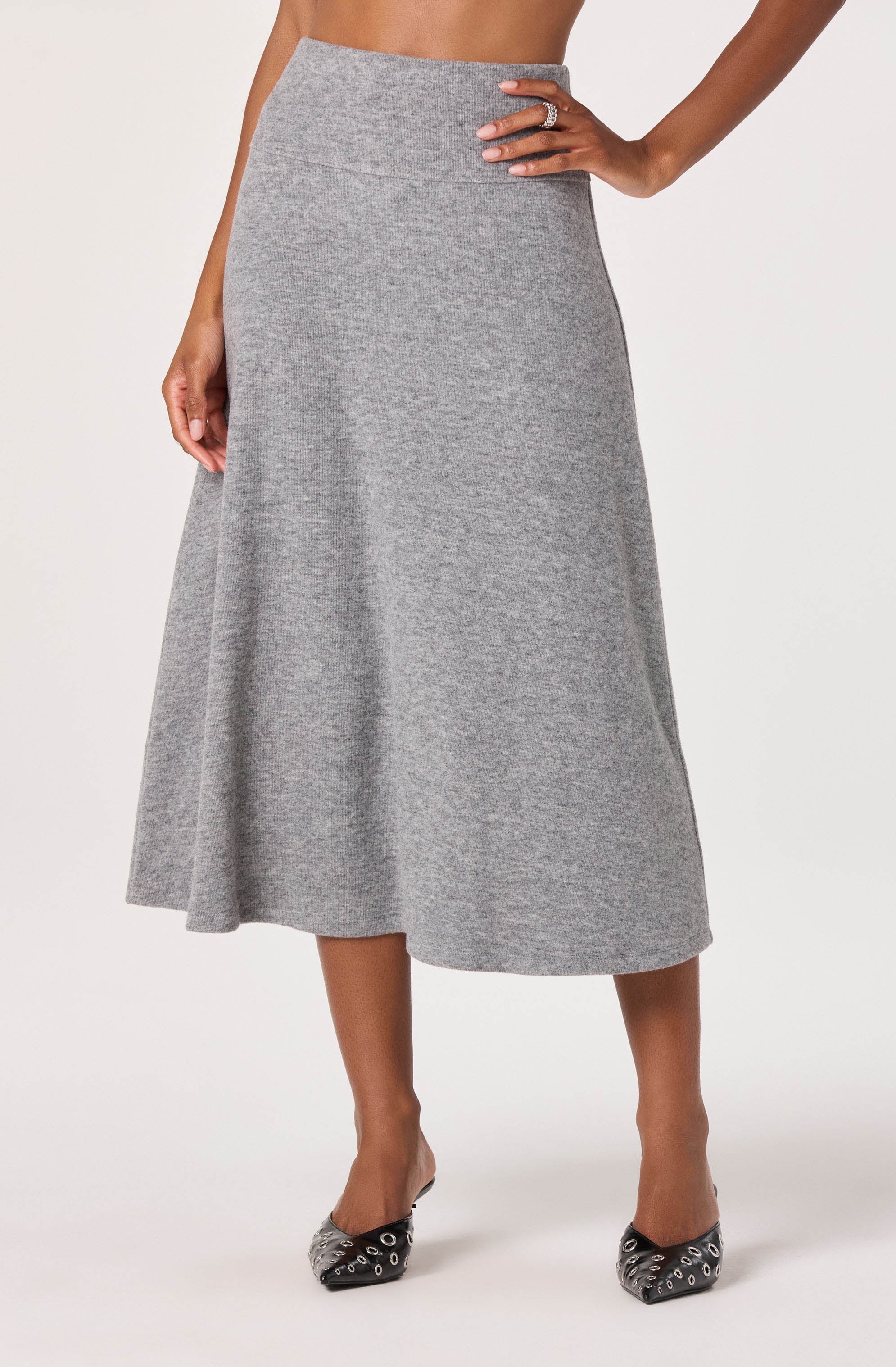 Knit A-line Midi Skirt - Image 12