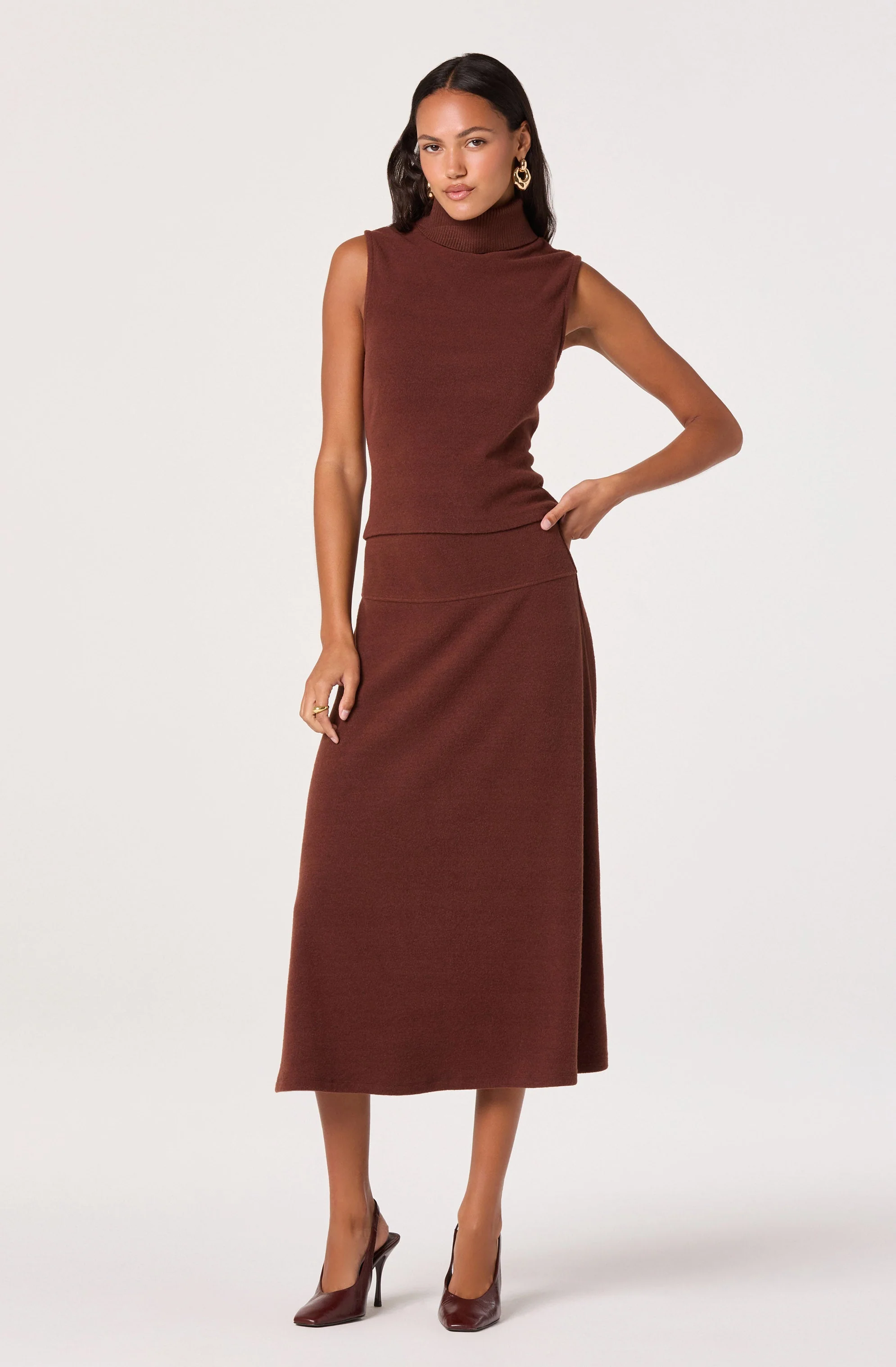 Knit A-line Midi Skirt - Image 13