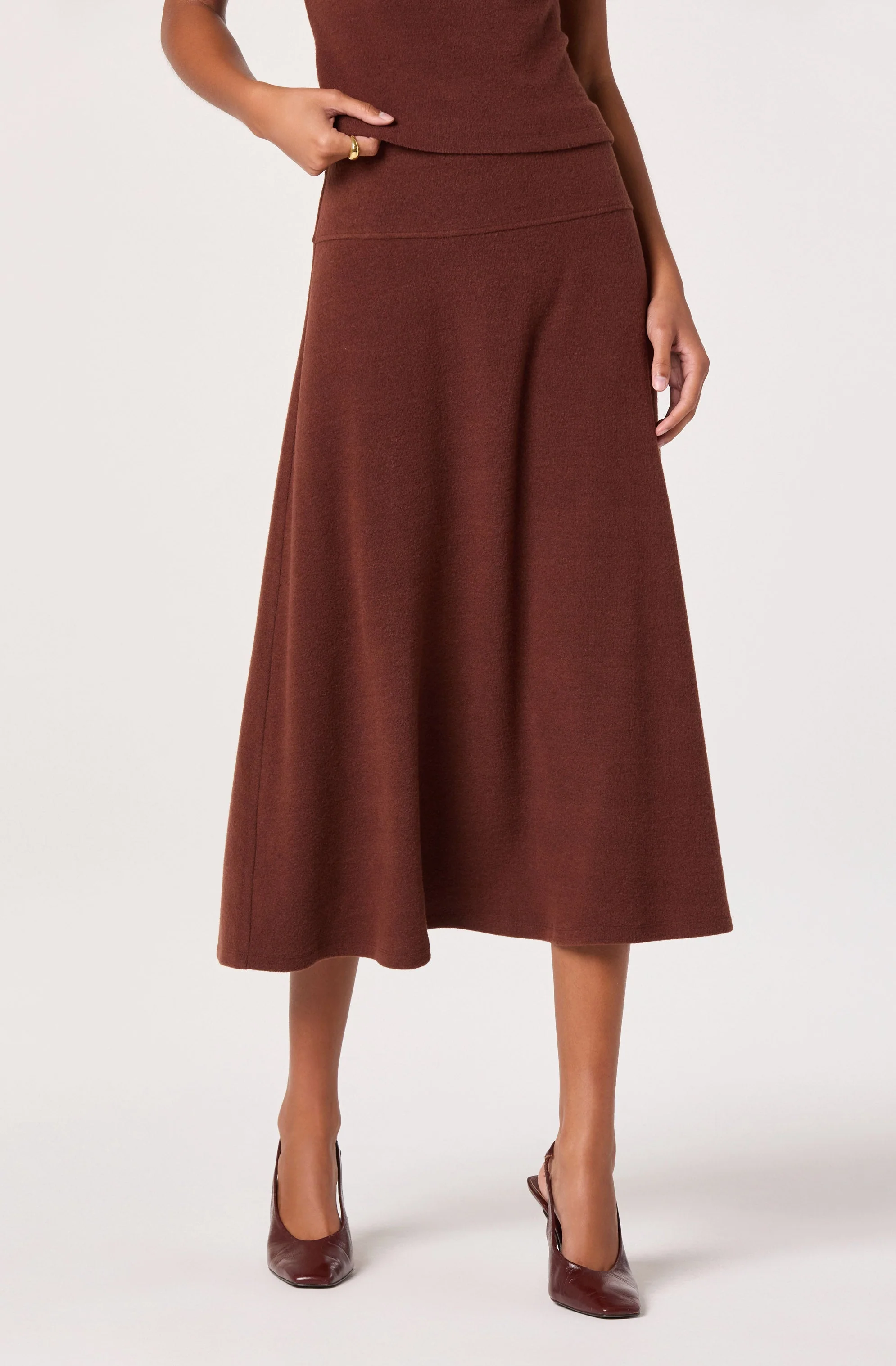 Knit A-line Midi Skirt - Image 14