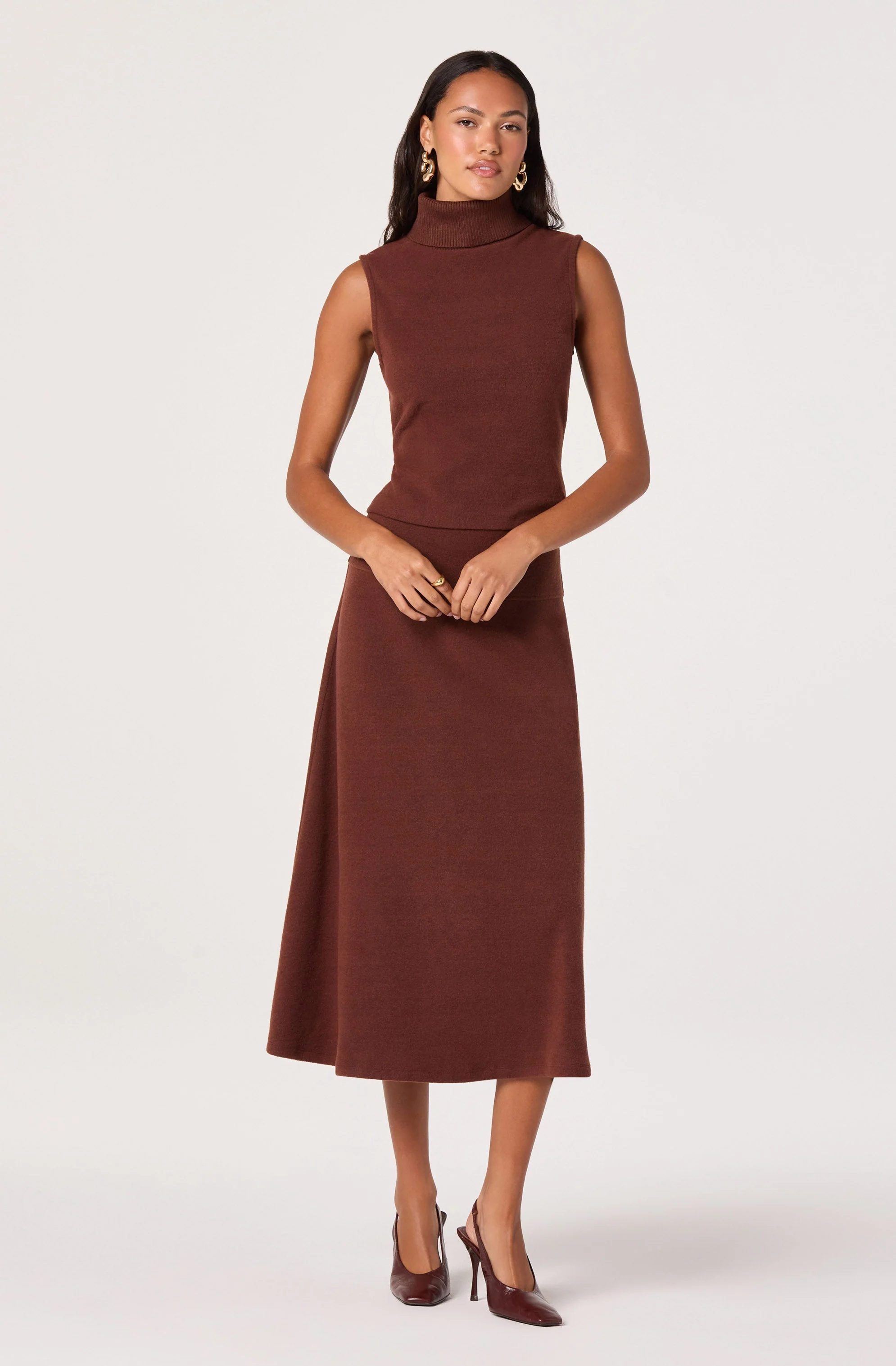 Knit A-line Midi Skirt - Image 17