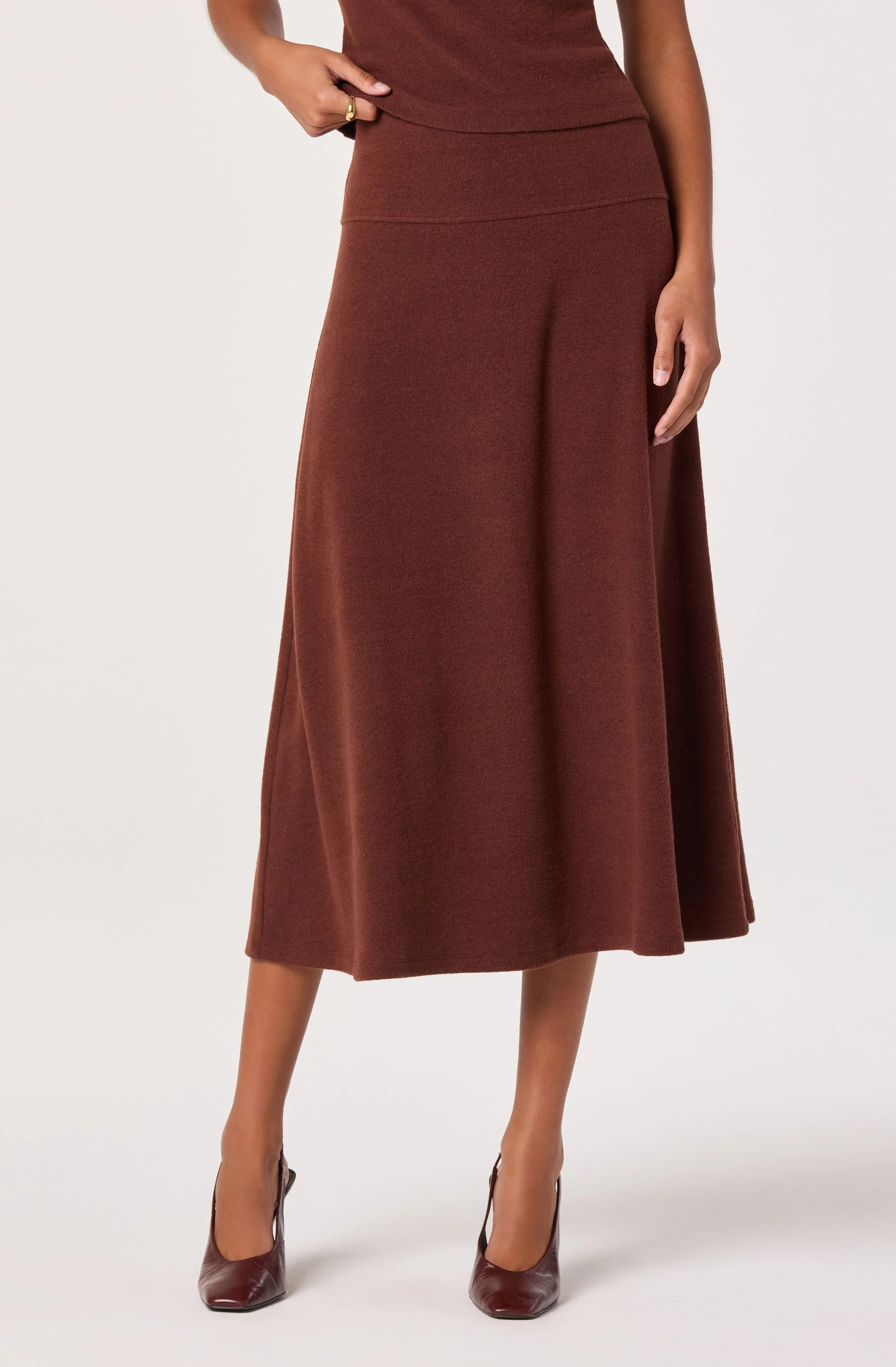Knit A-line Midi Skirt - Image 18