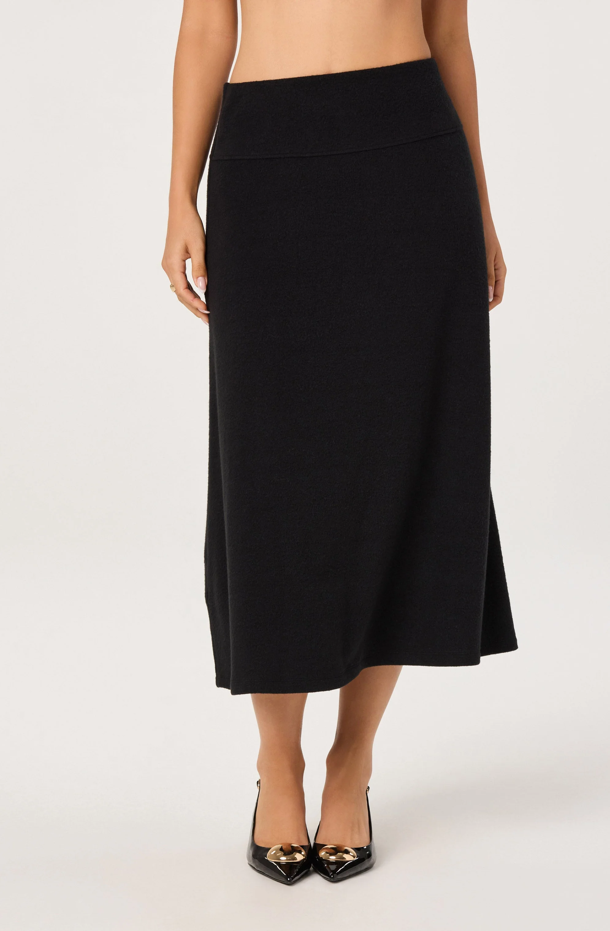 Knit A-line Midi Skirt - Image 3