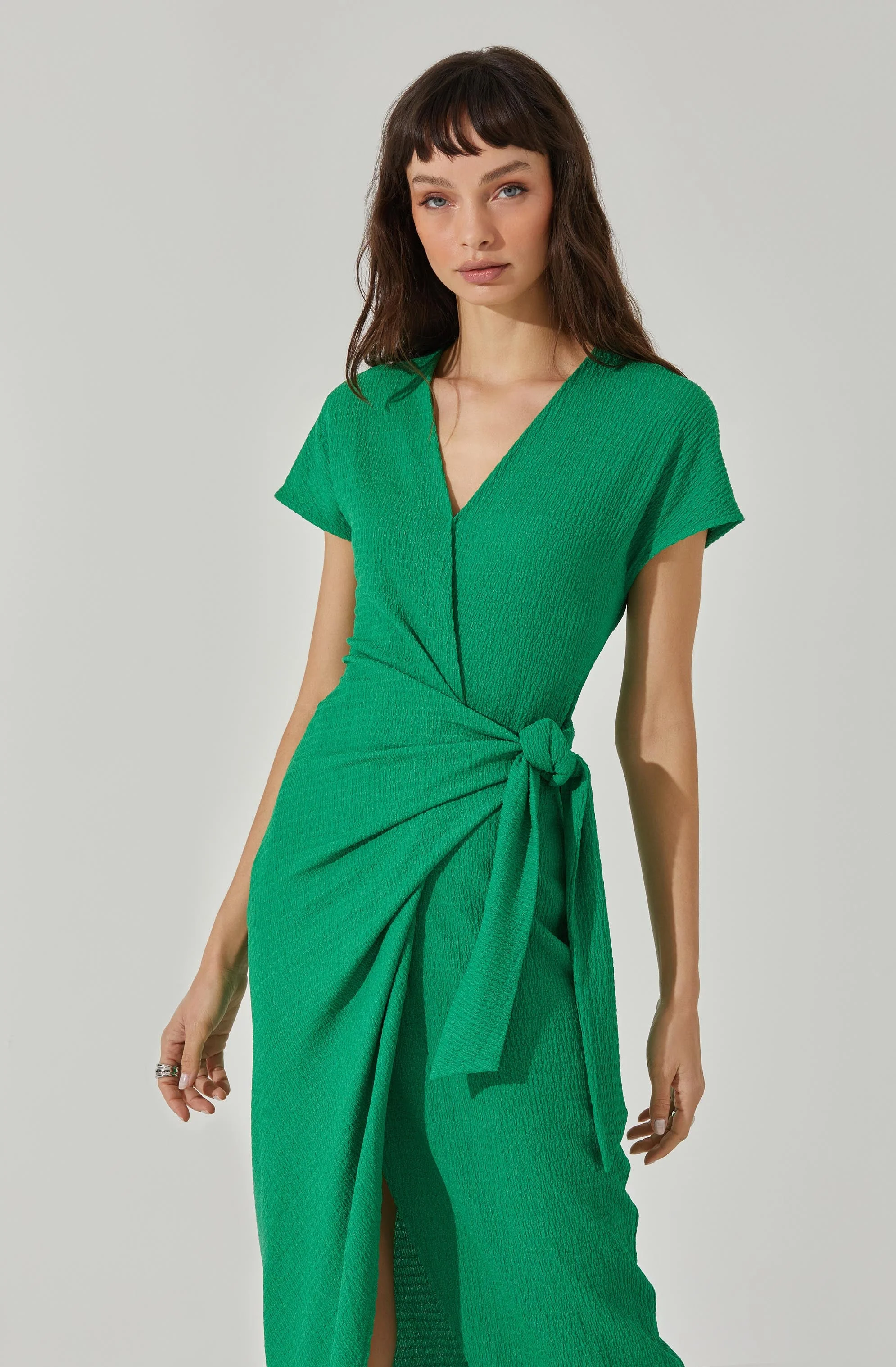 Knit Wrap Midi Dress - Image 10
