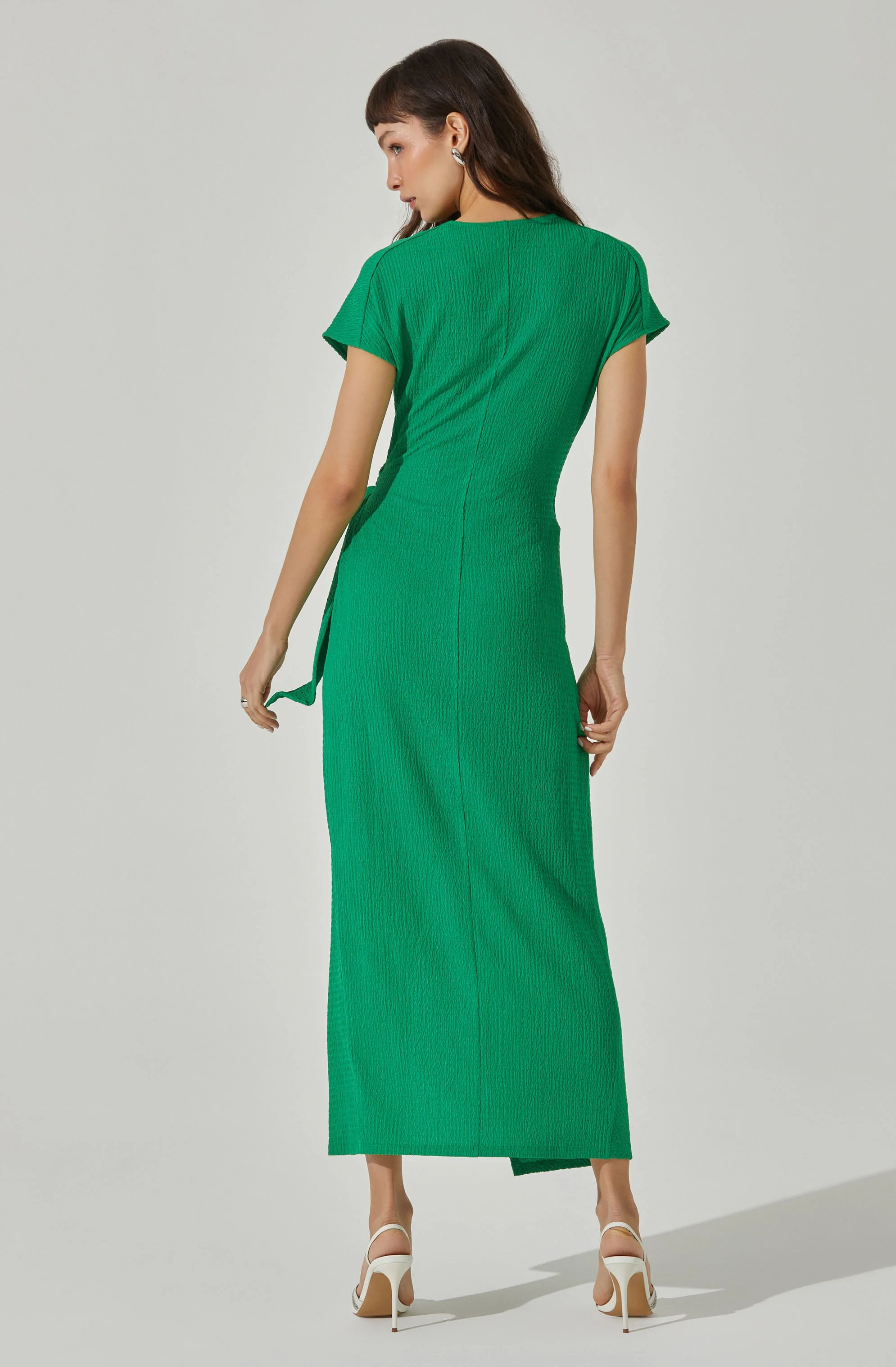Knit Wrap Midi Dress - Image 12