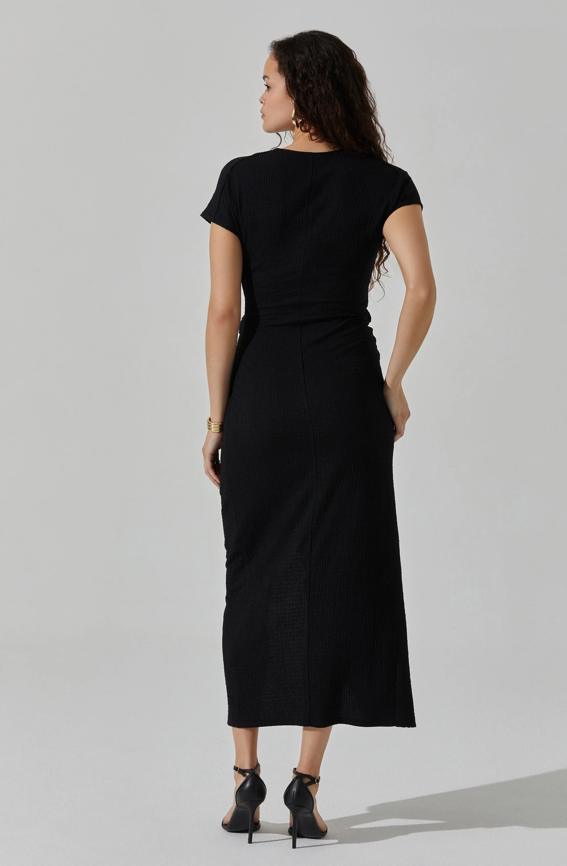 Knit Wrap Midi Dress - Image 6